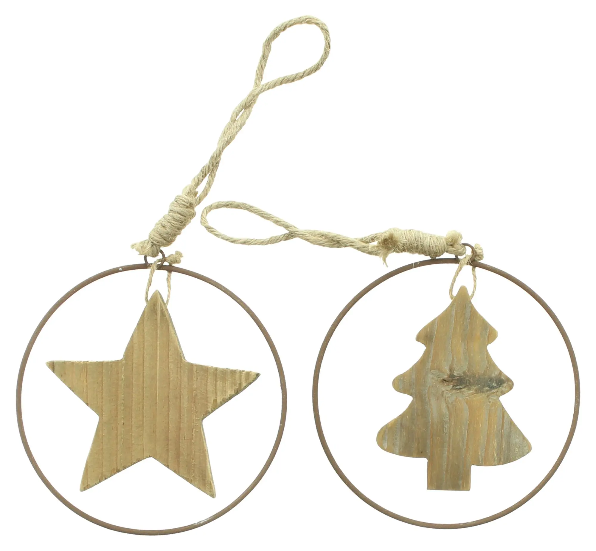 Acheter Lot de 4 suspensions de Noël "étoile &amp; sapin"  dans la boutique en ligne de Frank Flechtwaren pour Décorations pour sapins de Noël