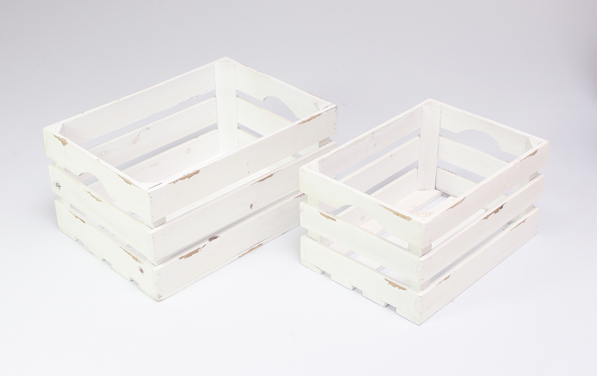 Acheter Lot de 2 cagettes "Used-Look"  dans la boutique en ligne de Frank Flechtwaren pour Noël