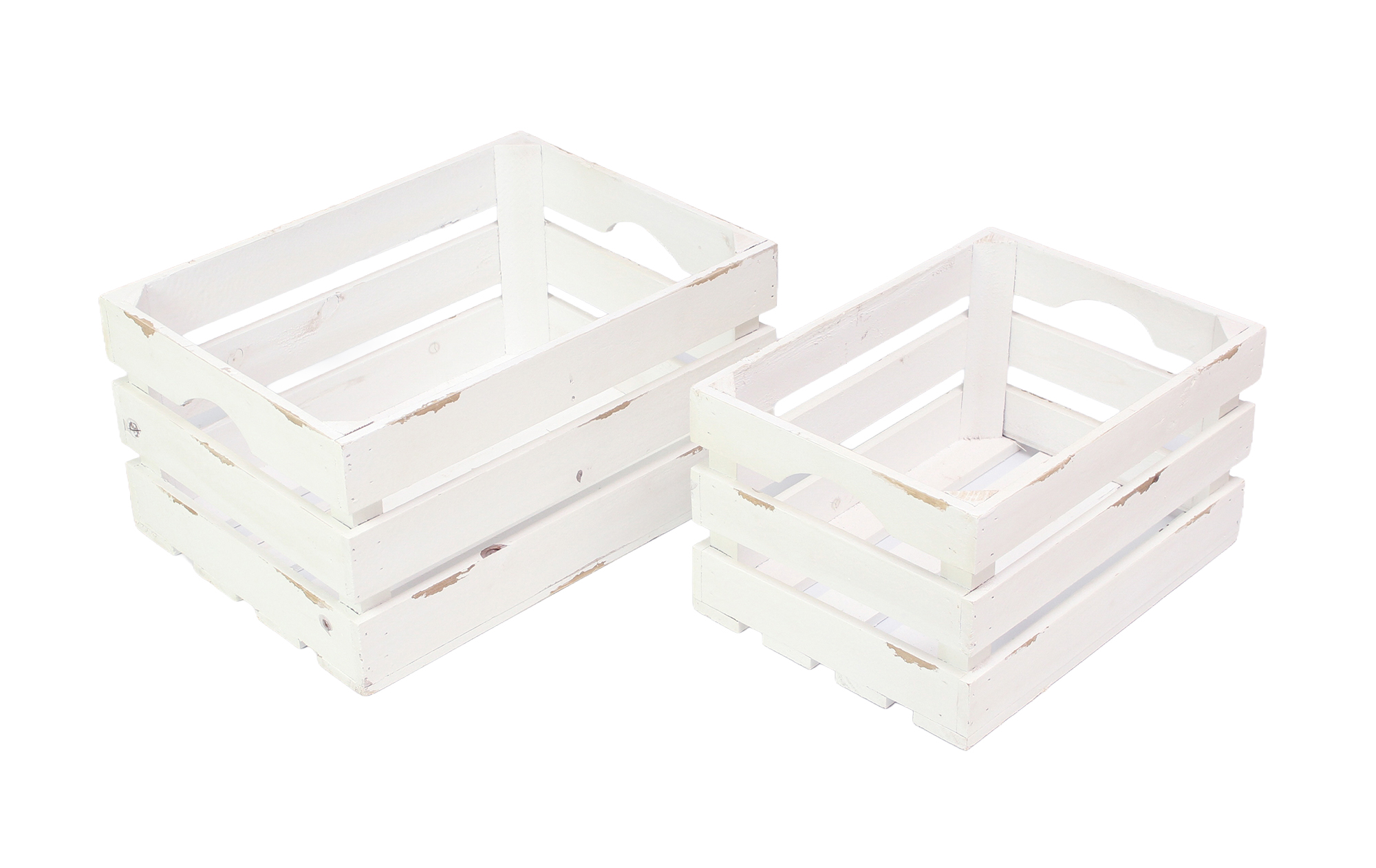 Acheter Lot de 2 cagettes "Used-Look"  dans la boutique en ligne de Frank Flechtwaren pour Shabby Chic