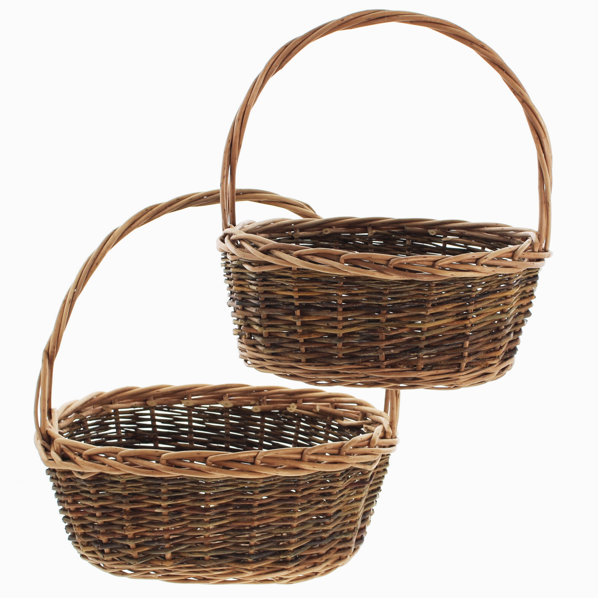 Acheter Lot de 2 paniers à anse "bordure tressée" dans la boutique en ligne de Frank Flechtwaren pour Paniers cadeaux Acheter Lot de 2 paniers à anse "bordure tressée" dans la boutique en ligne de Frank Flechtwaren pour Paniers cadeaux