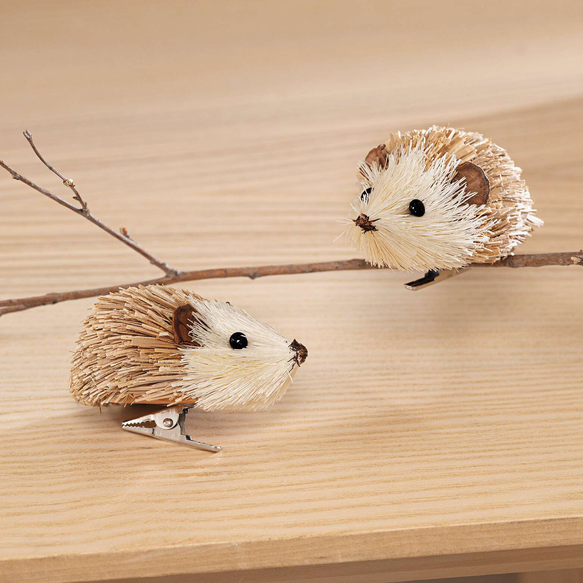 Acheter Lot de 2 clips "petit hérisson"  dans la boutique en ligne de Frank Flechtwaren