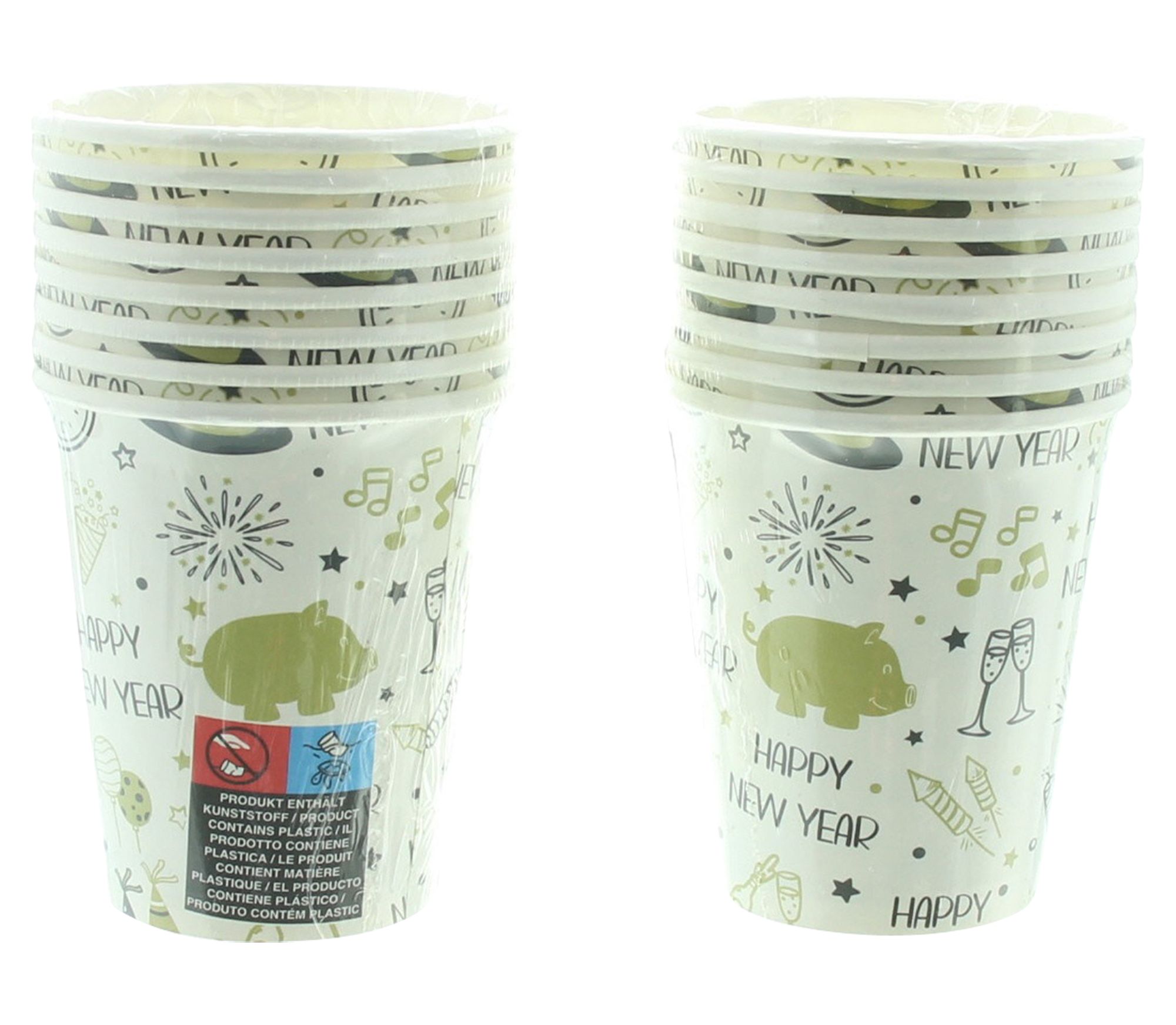 Acheter Lot de 16 gobelets en carton «Nouvel An »   dans la boutique en ligne de Frank Flechtwaren pour Cuisine