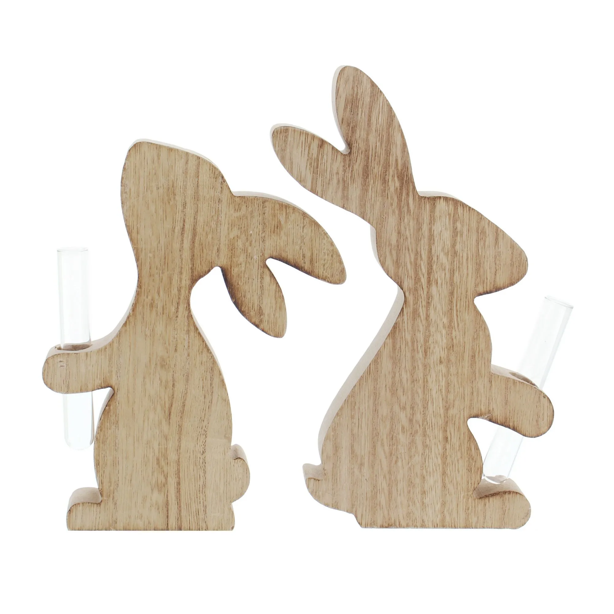 Acheter Lot de 2 lapins avec vase  dans la boutique en ligne de Frank Flechtwaren pour Lapin &amp; co