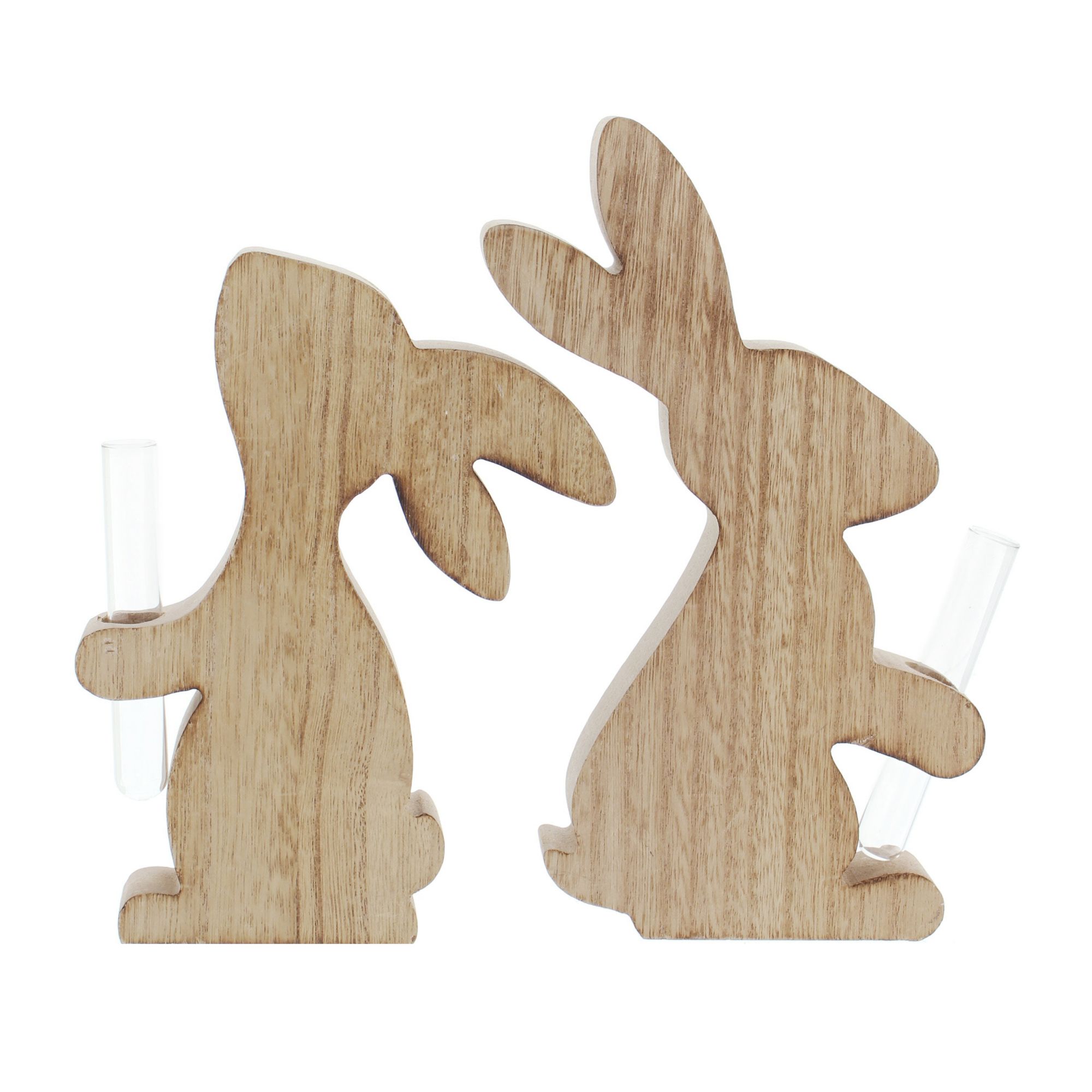 Acheter Lot de 2 lapins avec vase  dans la boutique en ligne de Frank Flechtwaren pour Lapin &amp; co