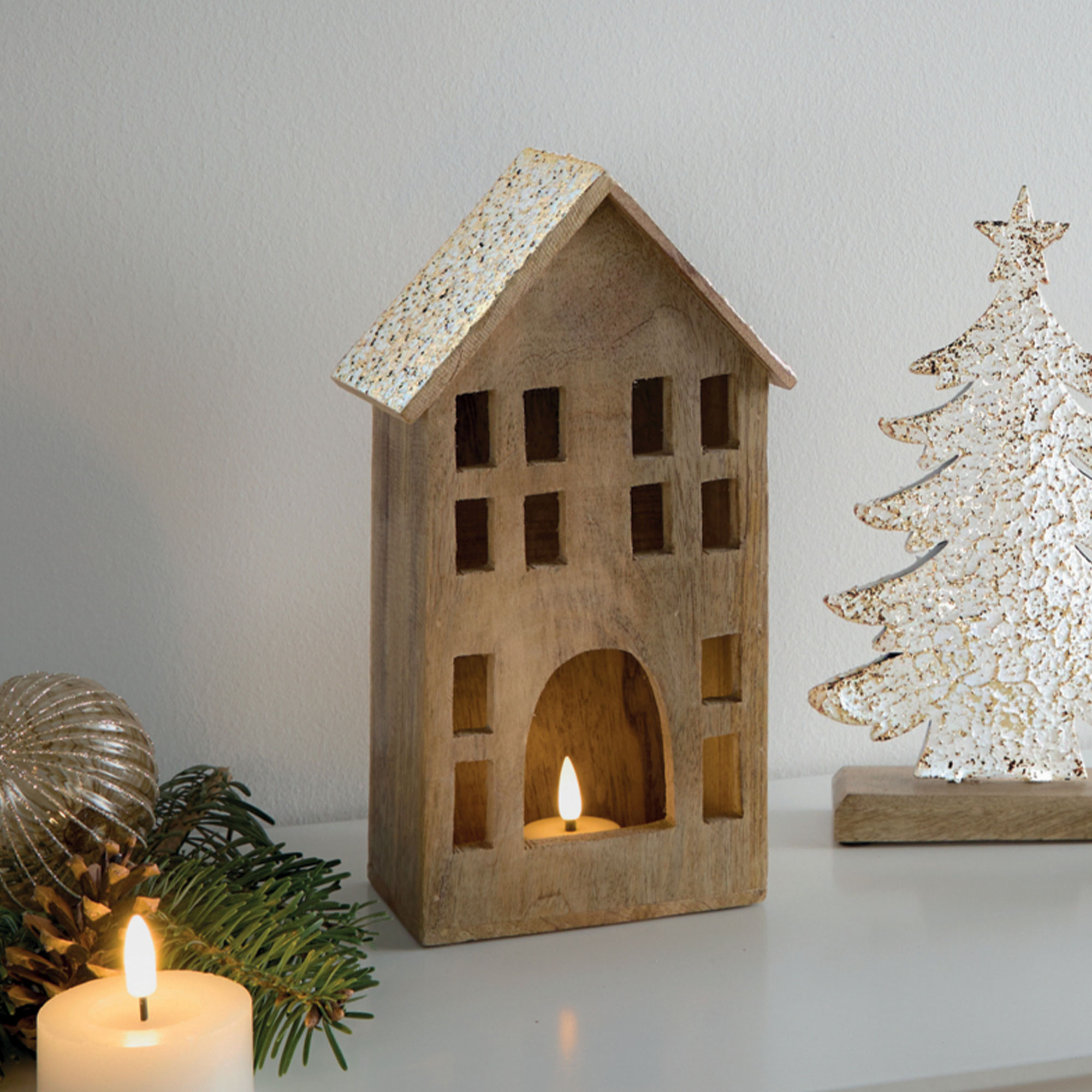 Acheter Maisonnette décorative « Snowy »  dans la boutique en ligne de Frank Flechtwaren