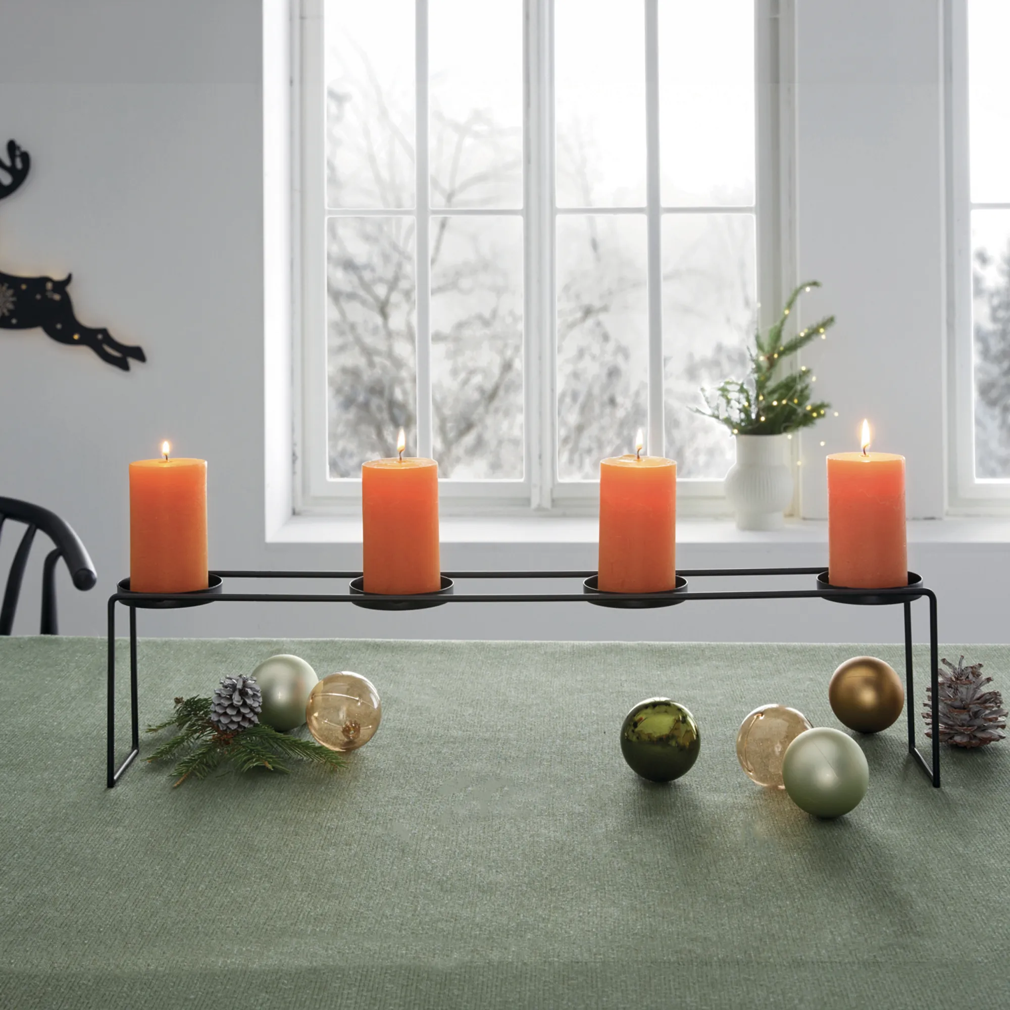 Acheter Lot de 4 bougies "caramel"  dans la boutique en ligne de Frank Flechtwaren pour Or &amp; Noir