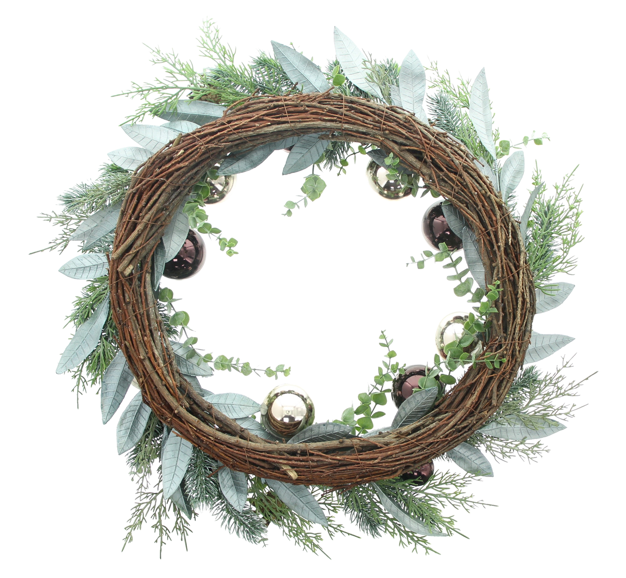 Acheter Couronne "boules éclatantes"  dans la boutique en ligne de Frank Flechtwaren pour Couronnes de Noël