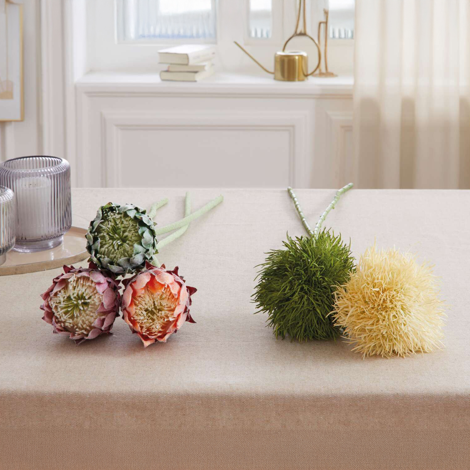 Acheter Lot de 2 plantes "globulaire"  dans la boutique en ligne de Frank Flechtwaren pour Plantes artificielles