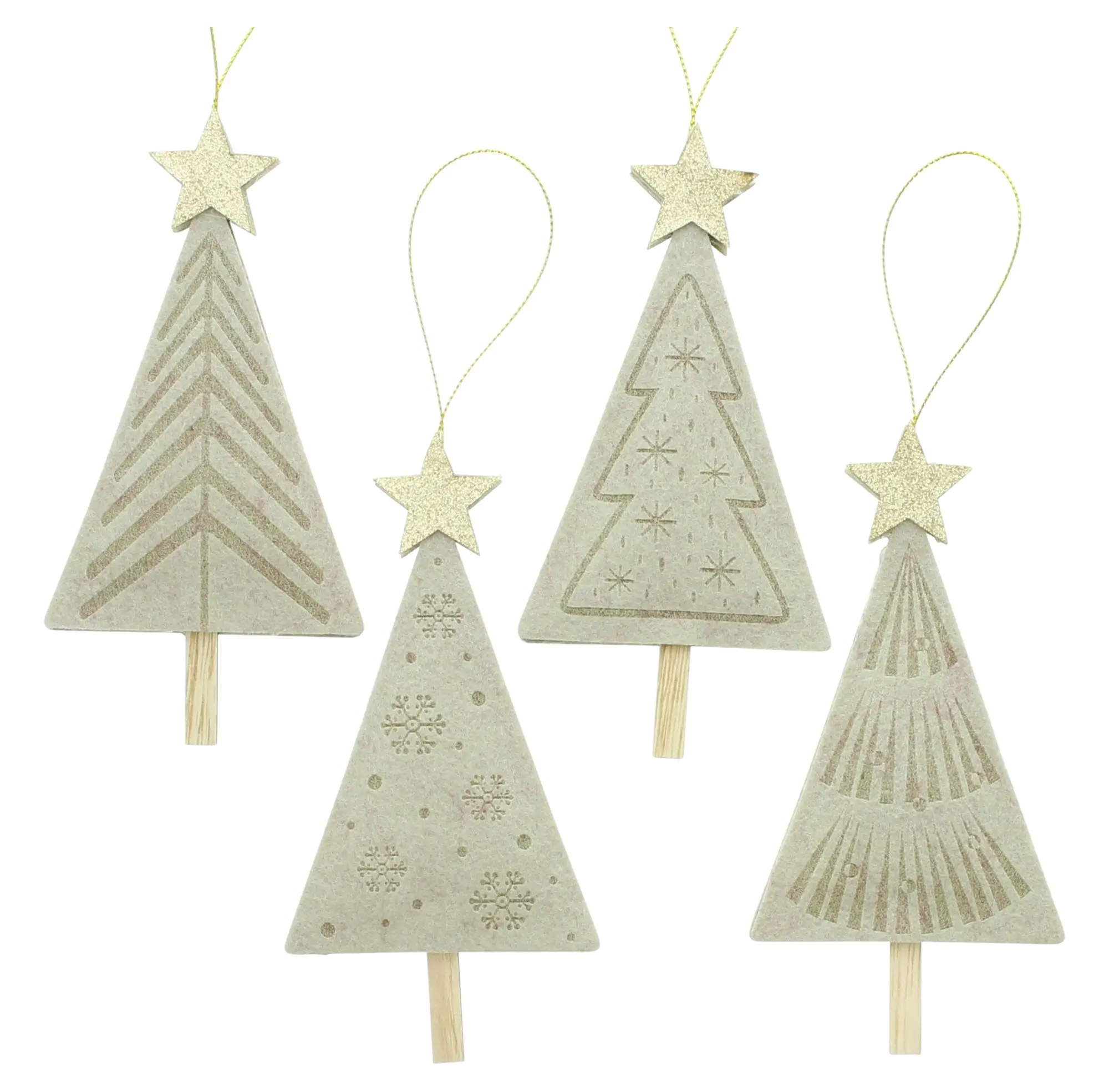 Acheter Lot de 8 suspensions en feutre "sapin"  dans la boutique en ligne de Frank Flechtwaren pour Décorations pour sapins de Noël