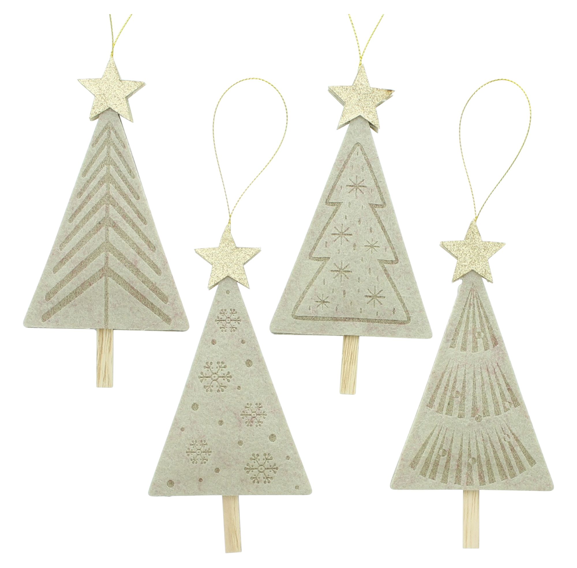 Acheter Lot de 8 suspensions en feutre "sapin"  dans la boutique en ligne de Frank Flechtwaren pour Noël