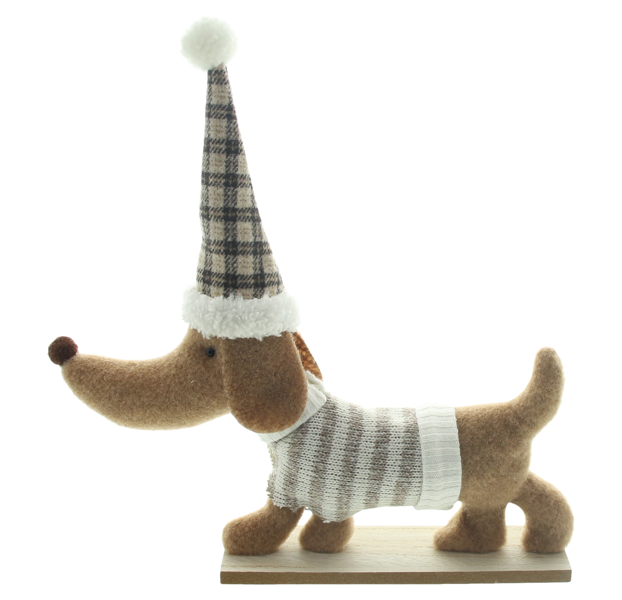 Acheter Figurine décorative "teckel avec bonnet"  dans la boutique en ligne de Frank Flechtwaren pour Figurines