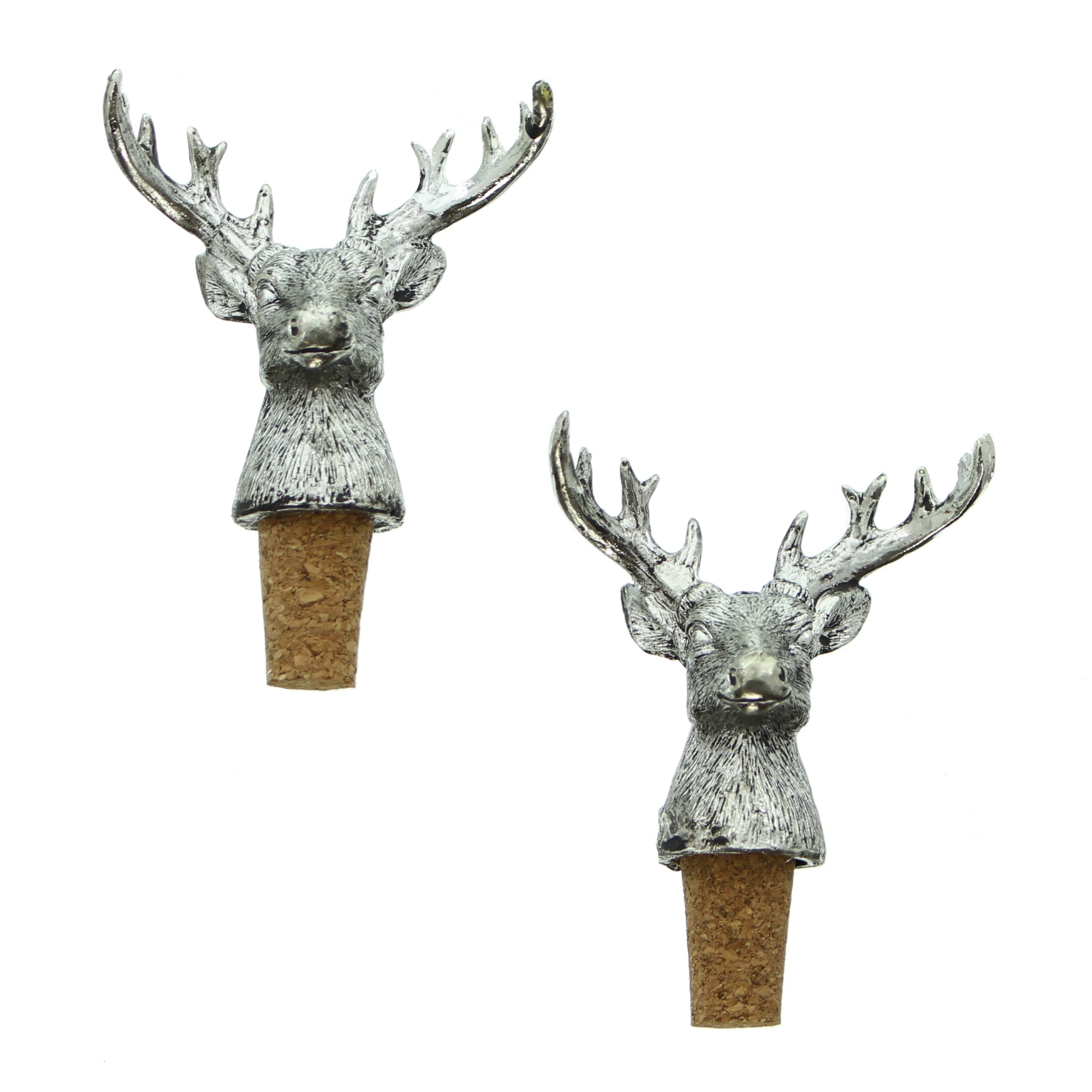 Acheter Lot de 2 bouchons pour bouteilles "cerf argenté" dans la boutique en ligne de Frank Flechtwaren pour Automne Acheter Lot de 2 bouchons pour bouteilles "cerf argenté" dans la boutique en ligne de Frank Flechtwaren pour Automne