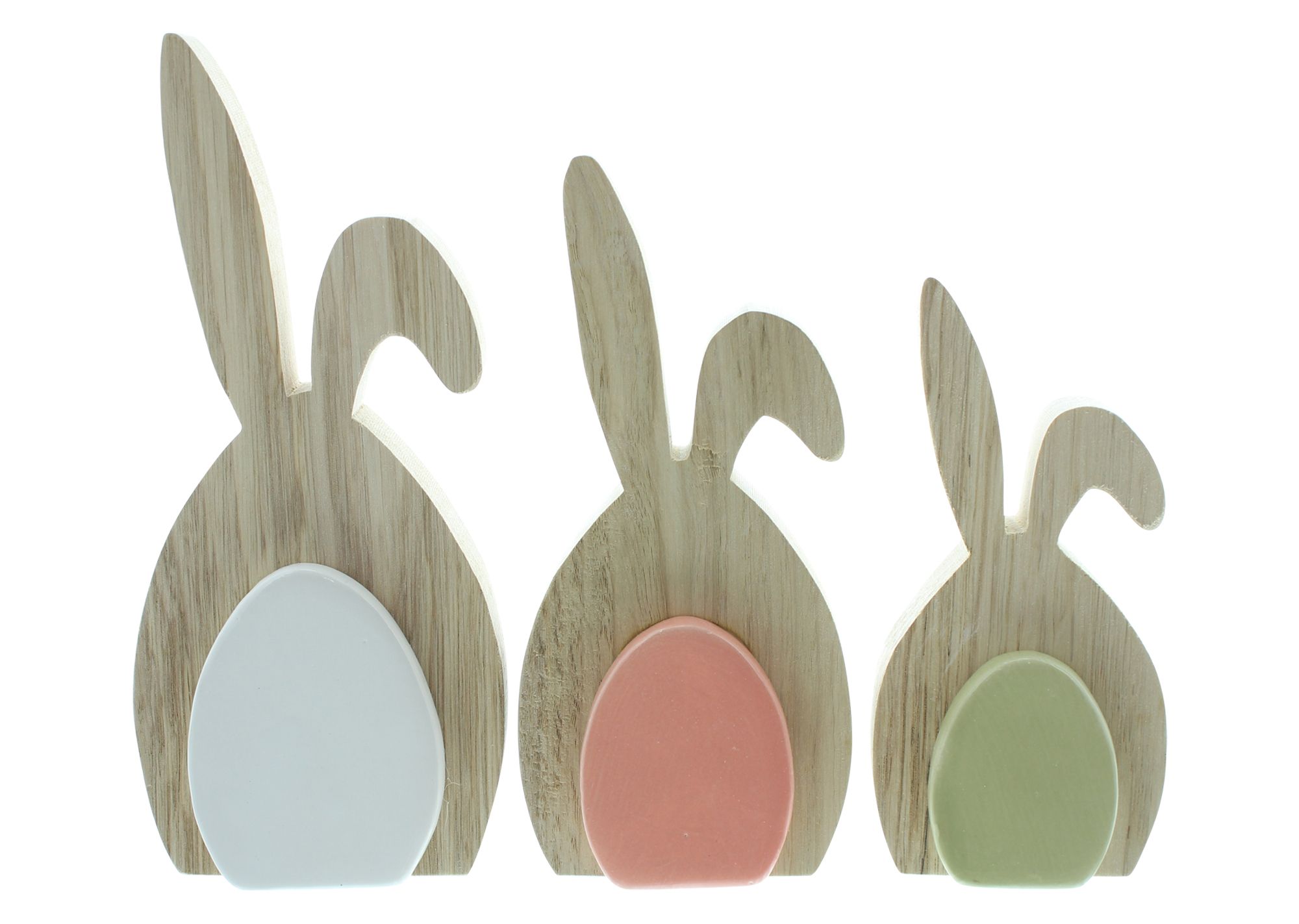 Acheter Lot de 3 lapins "oeuf en porcelaine"  dans la boutique en ligne de Frank Flechtwaren pour Lapin &amp; co