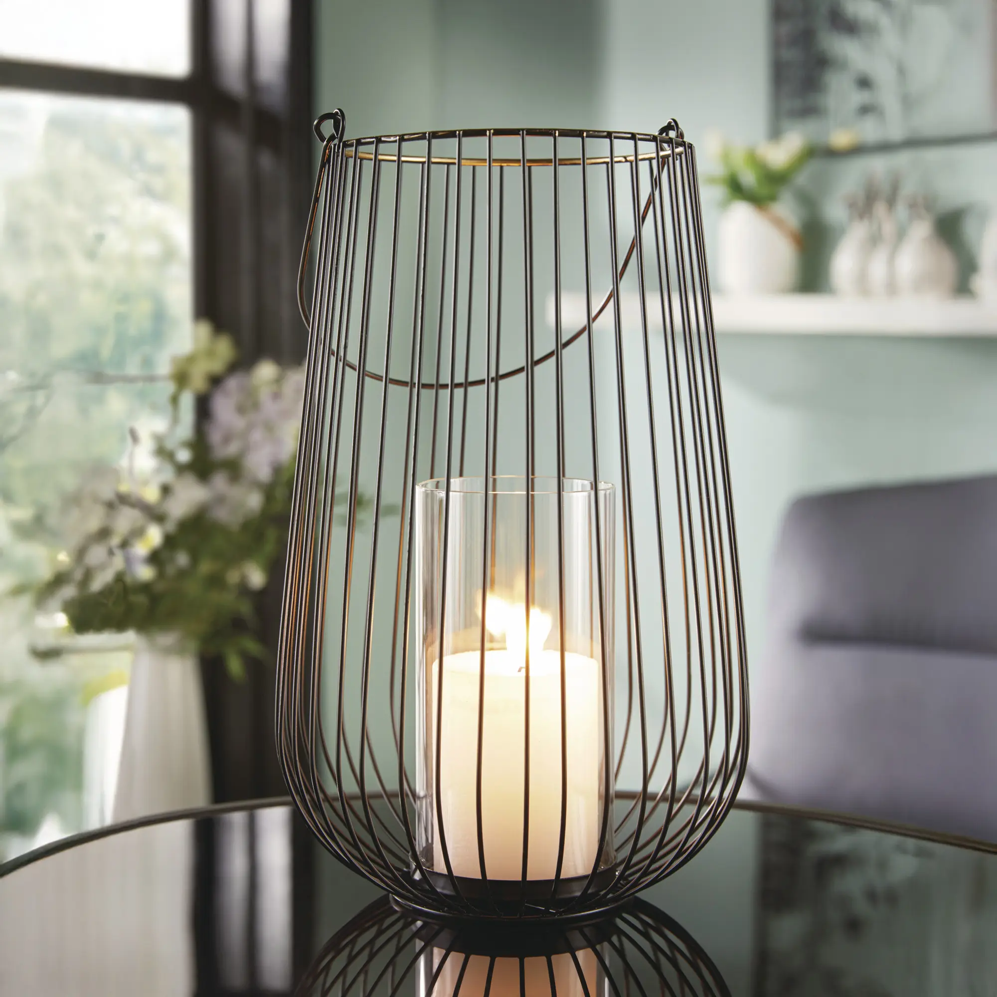 Acheter Grand photophore "modern"  dans la boutique en ligne de Frank Flechtwaren