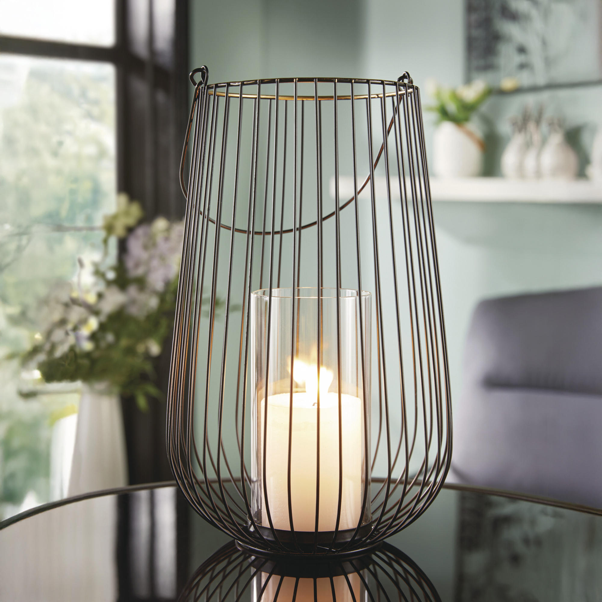 Acheter Grand photophore "modern"  dans la boutique en ligne de Frank Flechtwaren