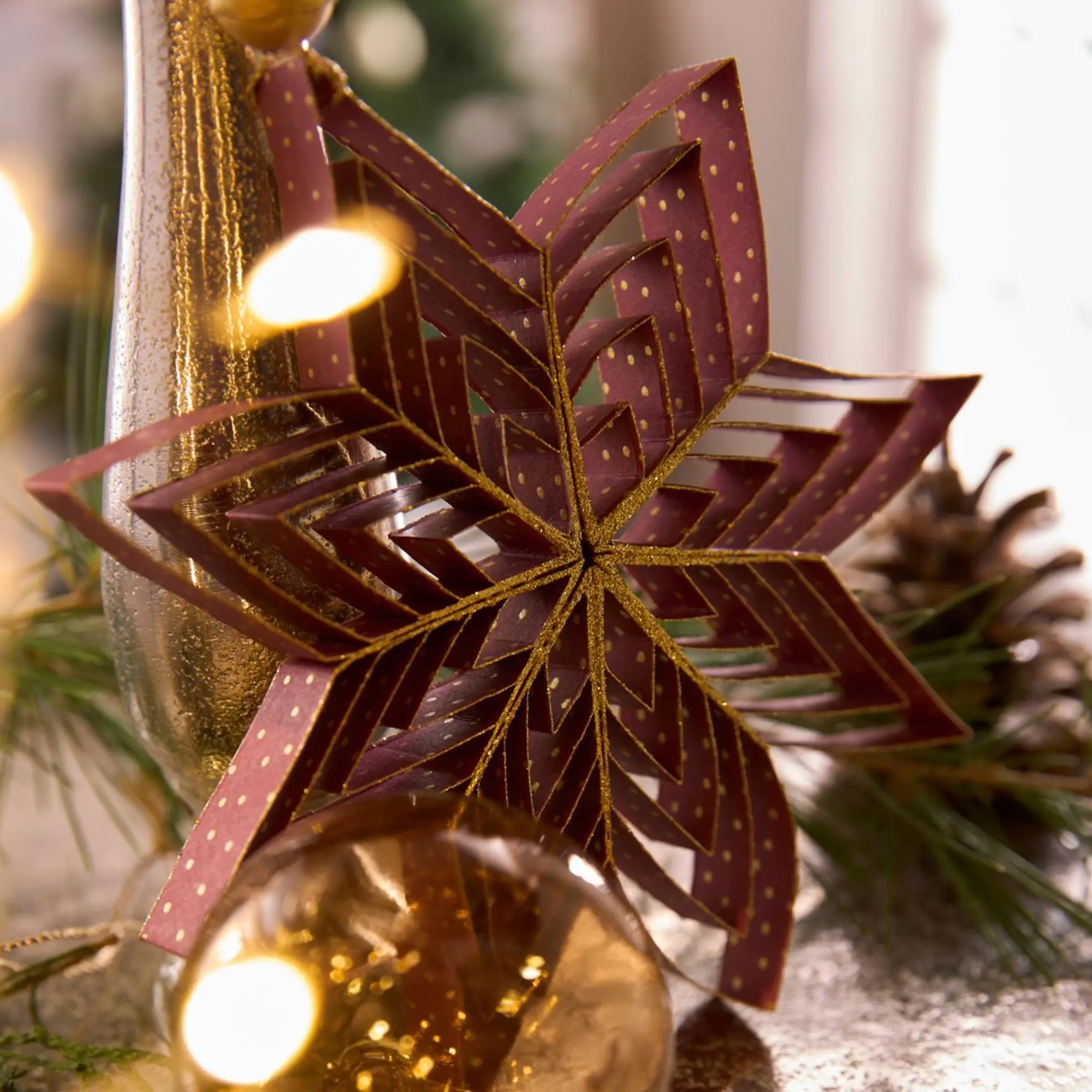 Acheter Suspensions décoratives « Étoile de Noël », lot de 5 dans la boutique en ligne de Frank Flechtwaren pour Glam métallique