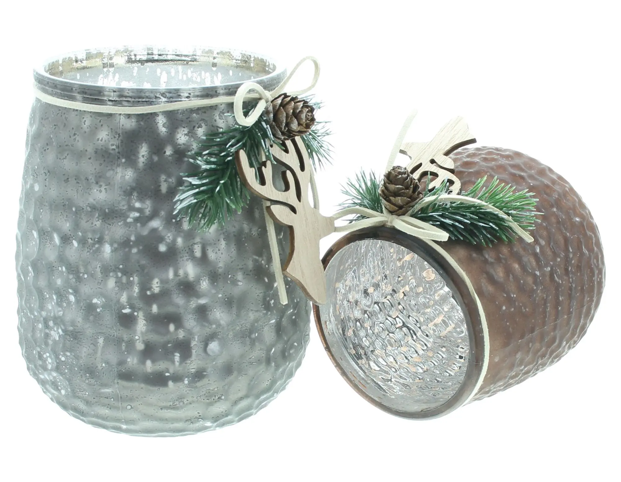 Acheter Lot de 2 photophores "Suspension de cerf"  dans la boutique en ligne de Frank Flechtwaren pour Confettis de table et pics