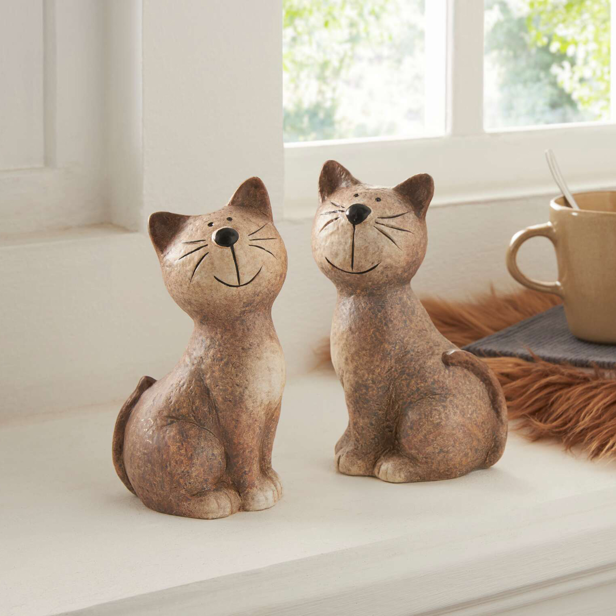 Acheter Lot de 2 figurines "chat"  dans la boutique en ligne de Frank Flechtwaren