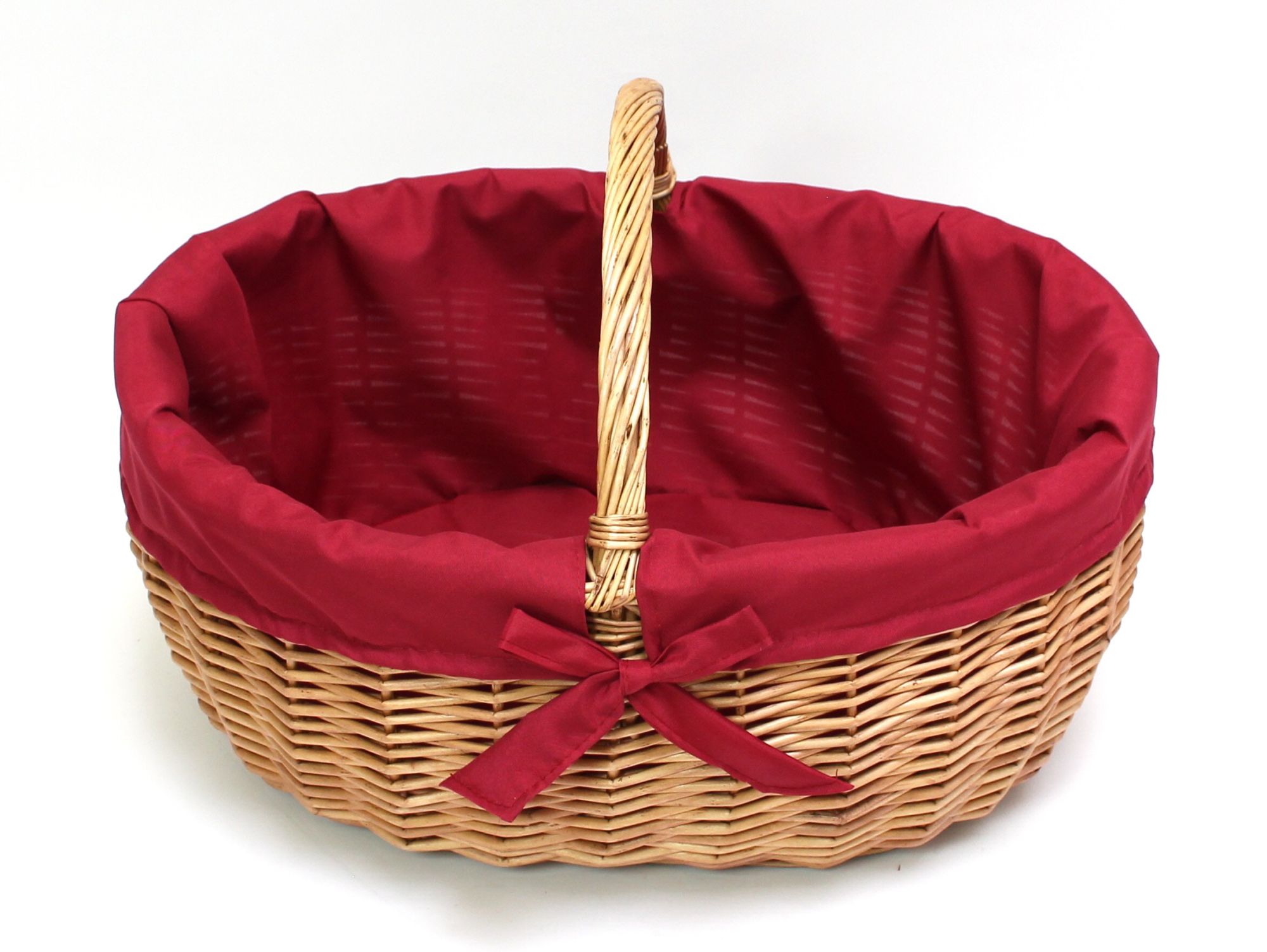 Acheter Panier à courses "noeud rouge"  dans la boutique en ligne de Frank Flechtwaren pour Paniers à provisions