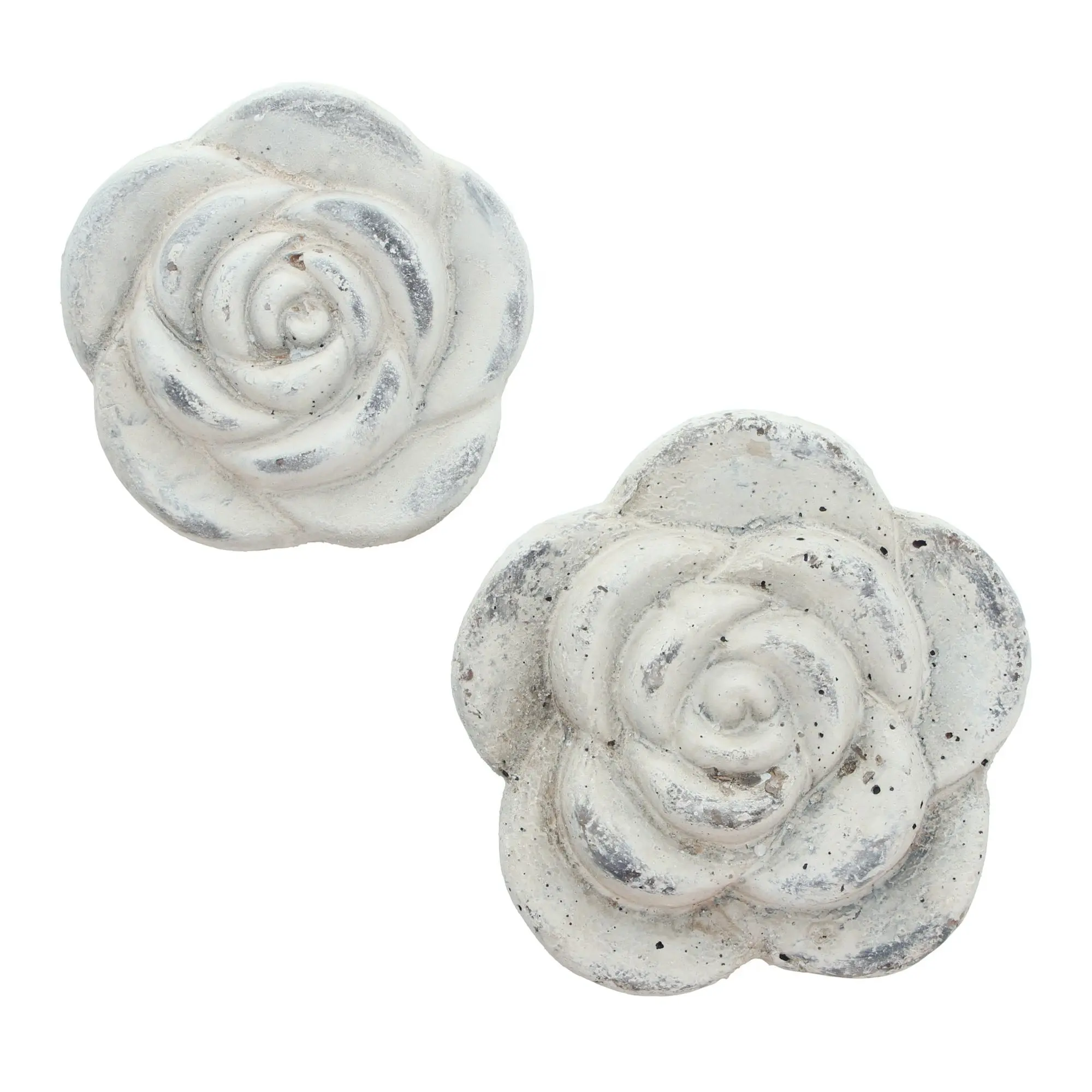 Acheter Lot de 2 fleurs en ciment "rose"  dans la boutique en ligne de Frank Flechtwaren pour Figurines de jardin
