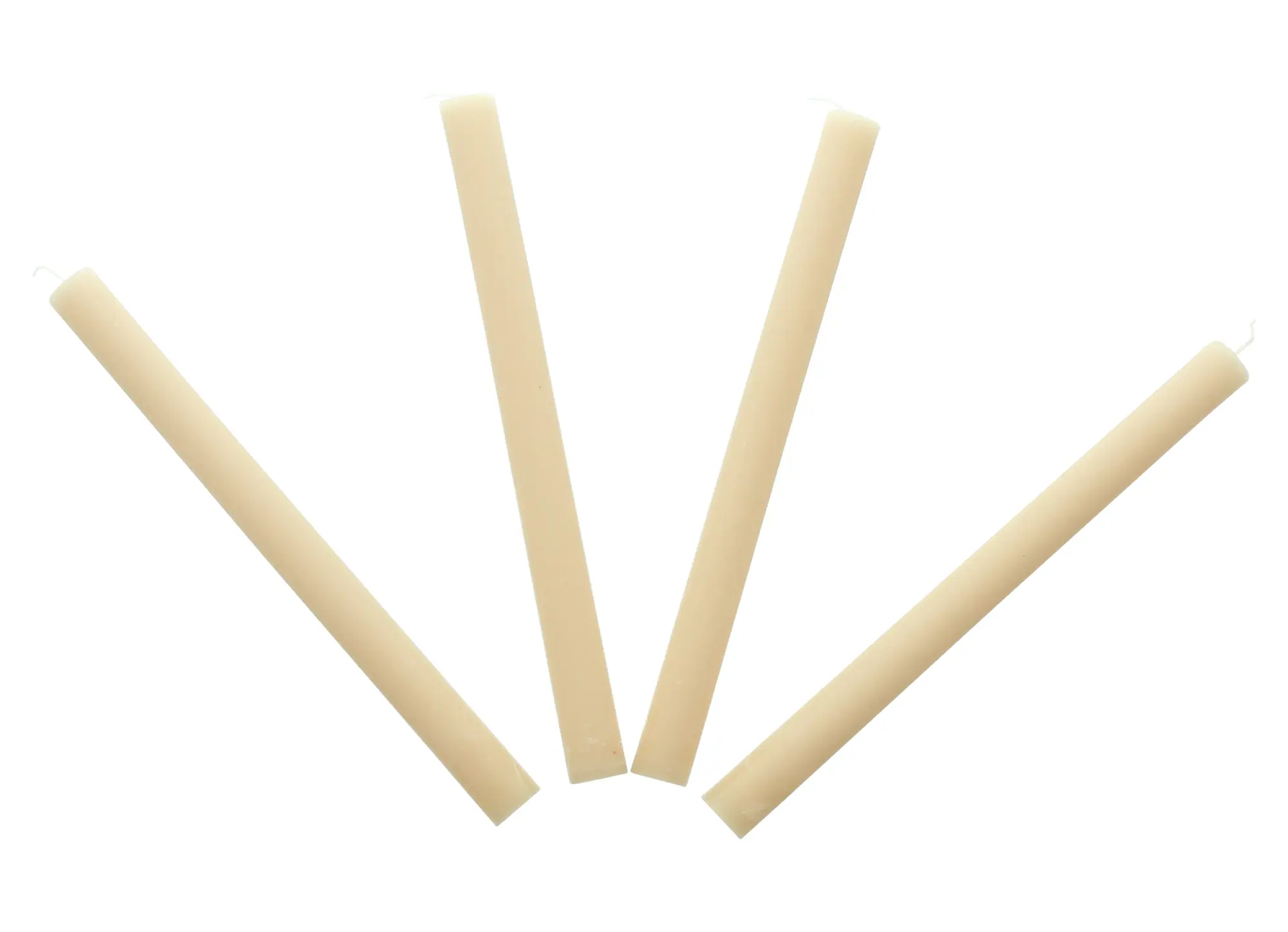 Acheter Lot de 4 bougies tiges "beige pastel"  dans la boutique en ligne de Frank Flechtwaren pour Bougies &amp; LEDs