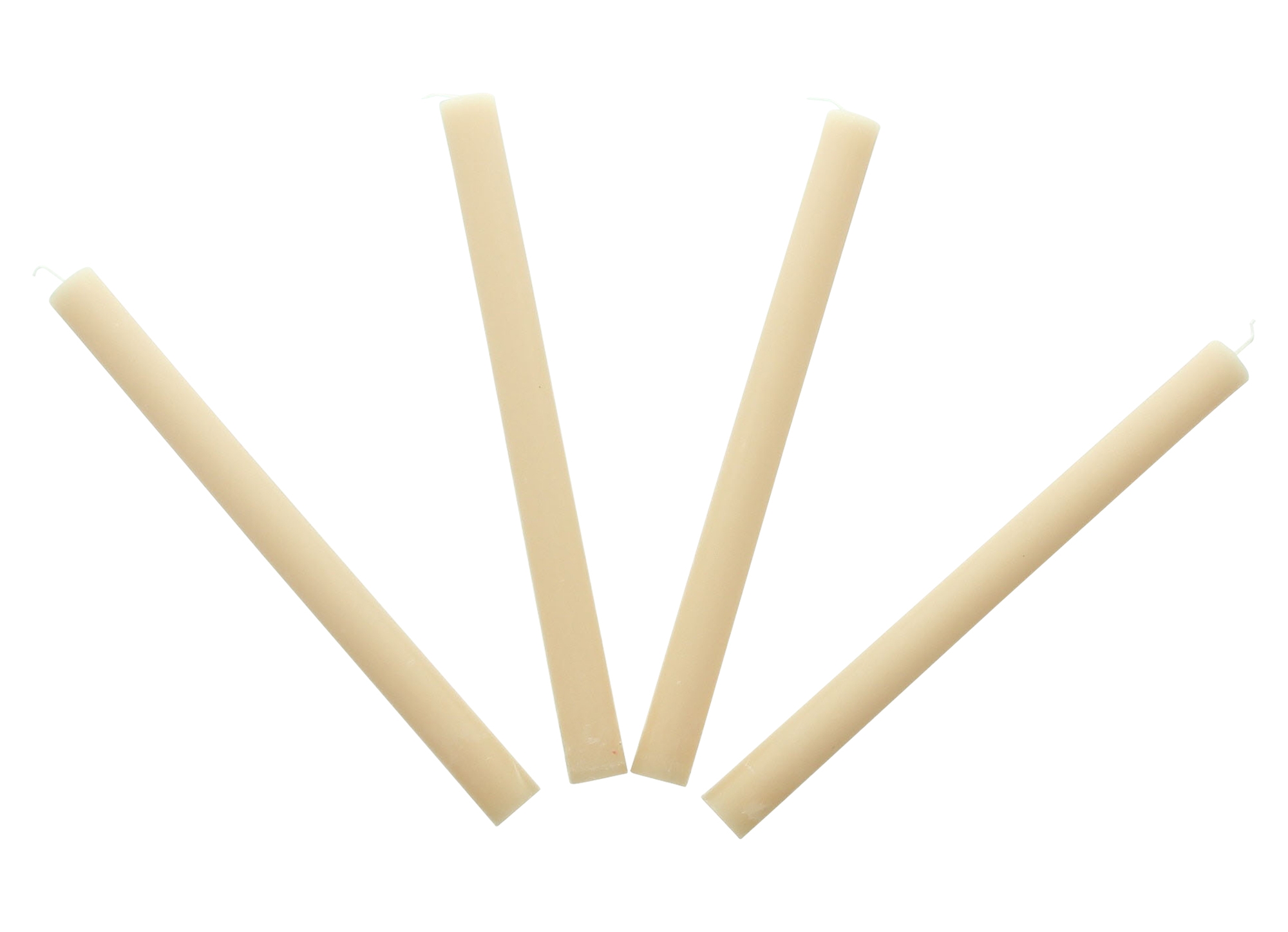 Acheter Lot de 4 bougies tiges "beige pastel"  dans la boutique en ligne de Frank Flechtwaren