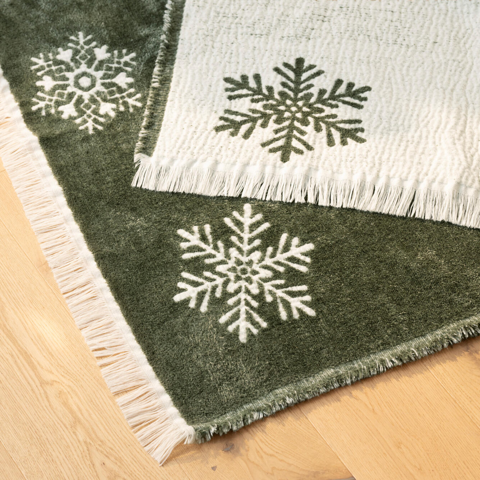 Acheter Couverture douillette « Flocons de neige »  dans la boutique en ligne de Frank Flechtwaren pour Couvertures douillettes de Noël