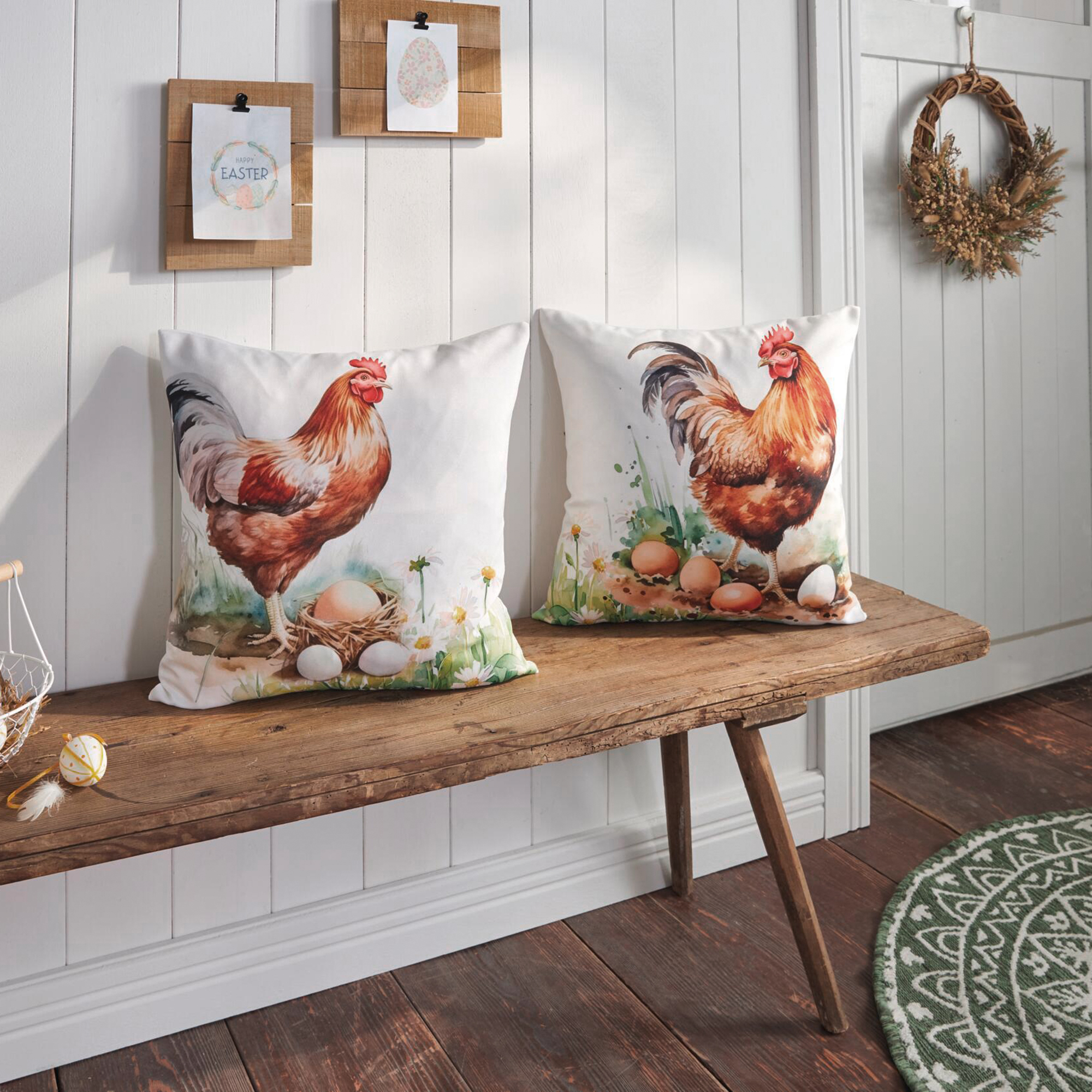 Acheter Lot de 2 housses de coussin "charme champêtre"  dans la boutique en ligne de Frank Flechtwaren