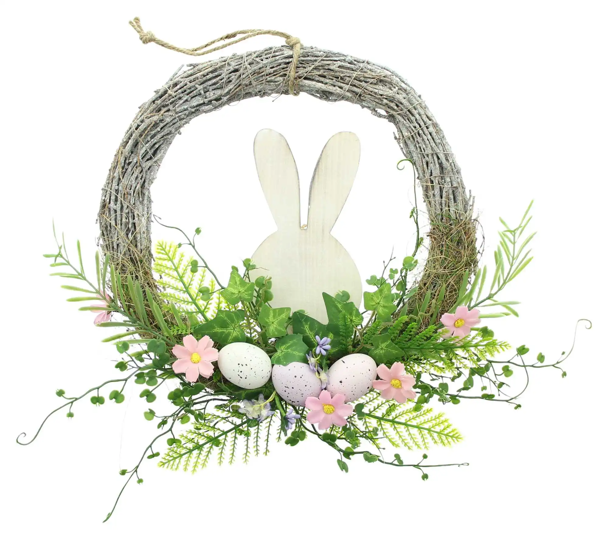 Acheter Couronne "lapin en bois"  dans la boutique en ligne de Frank Flechtwaren pour Pâques