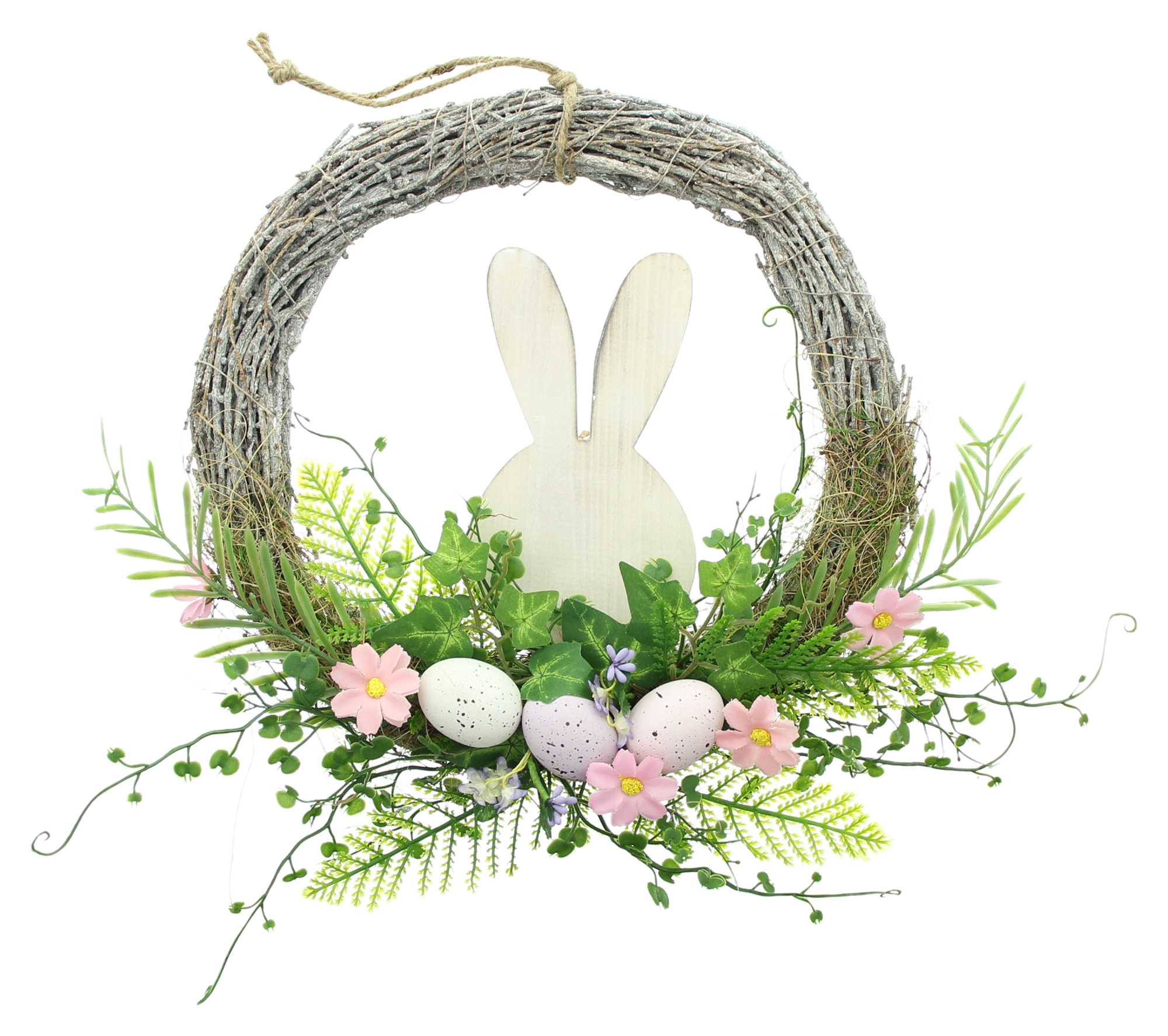 Acheter Couronne "lapin en bois"  dans la boutique en ligne de Frank Flechtwaren pour Pâques