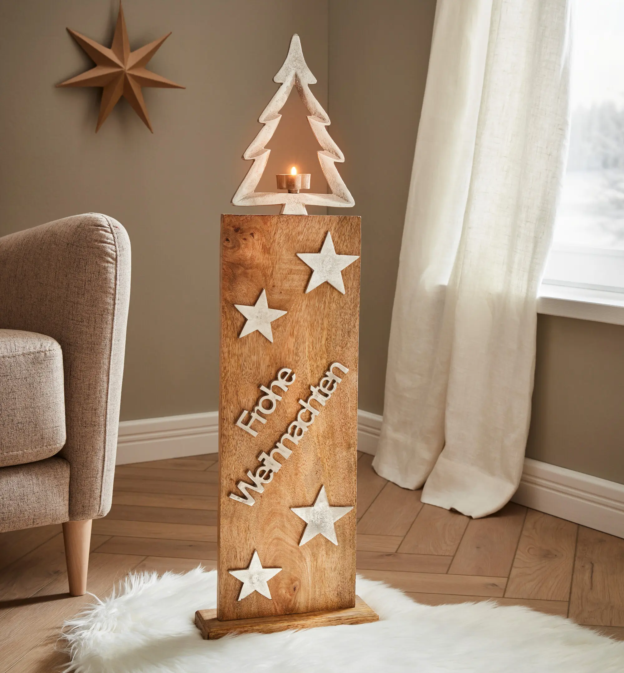 Acheter Colonne "Frohe Weihnachten"  dans la boutique en ligne de Frank Flechtwaren