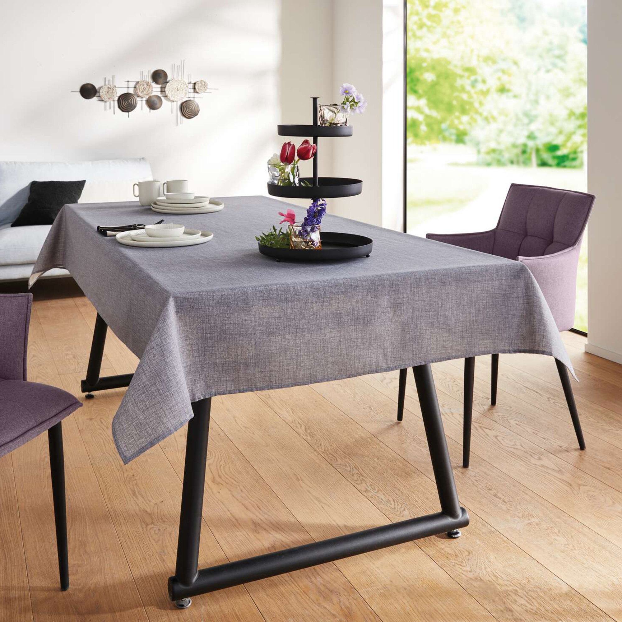 Acheter Nappe "mélange", grise  dans la boutique en ligne de Frank Flechtwaren