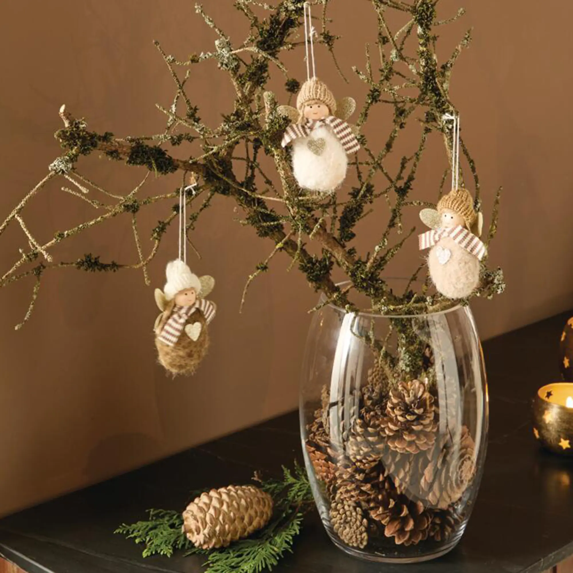 Acheter Suspensions décoratives « Ange avec cœur », lot de 3 dans la boutique en ligne de Frank Flechtwaren