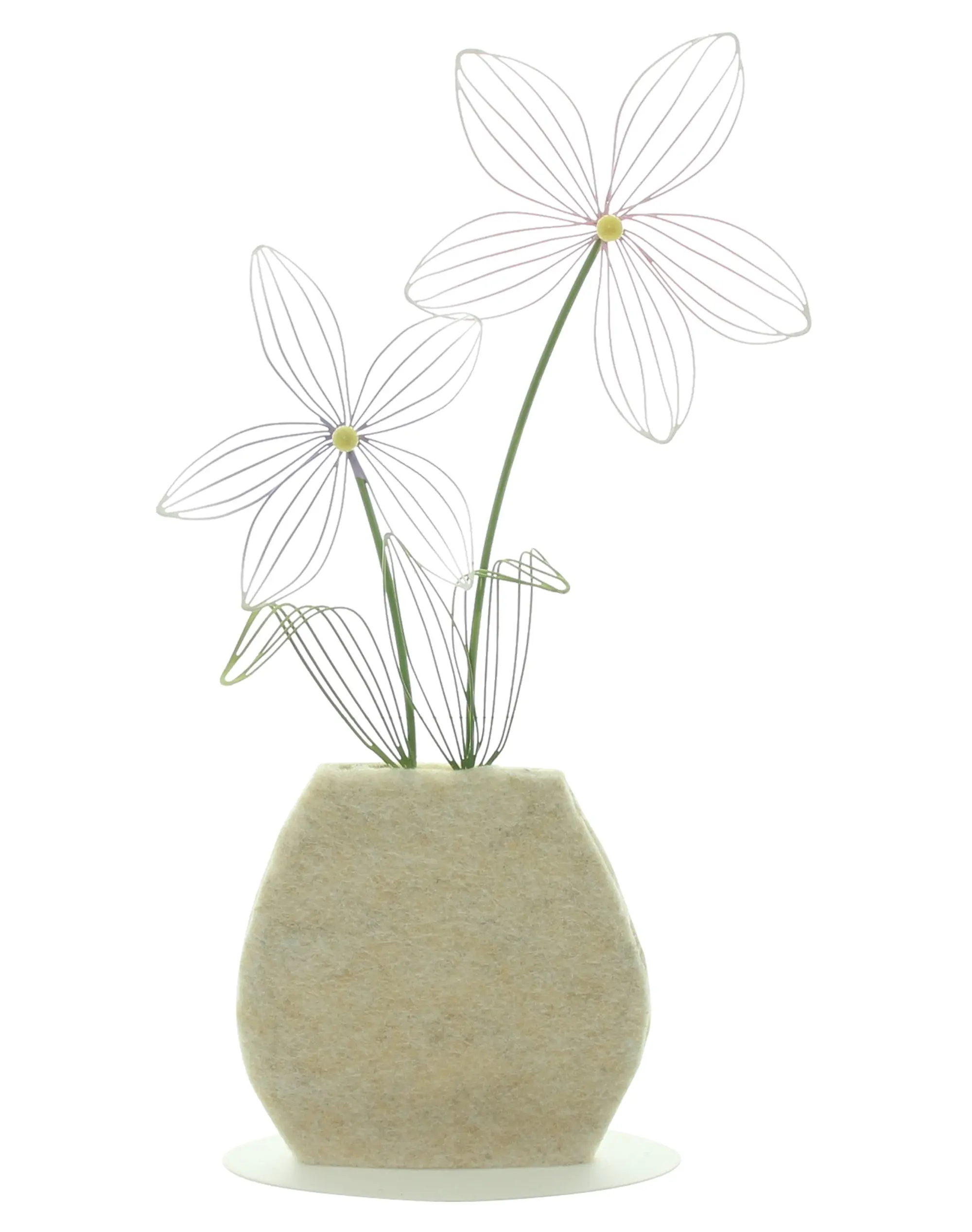 Acheter Décoration métallique " Vase avec fleurs"  dans la boutique en ligne de Frank Flechtwaren pour Lapin &amp; co