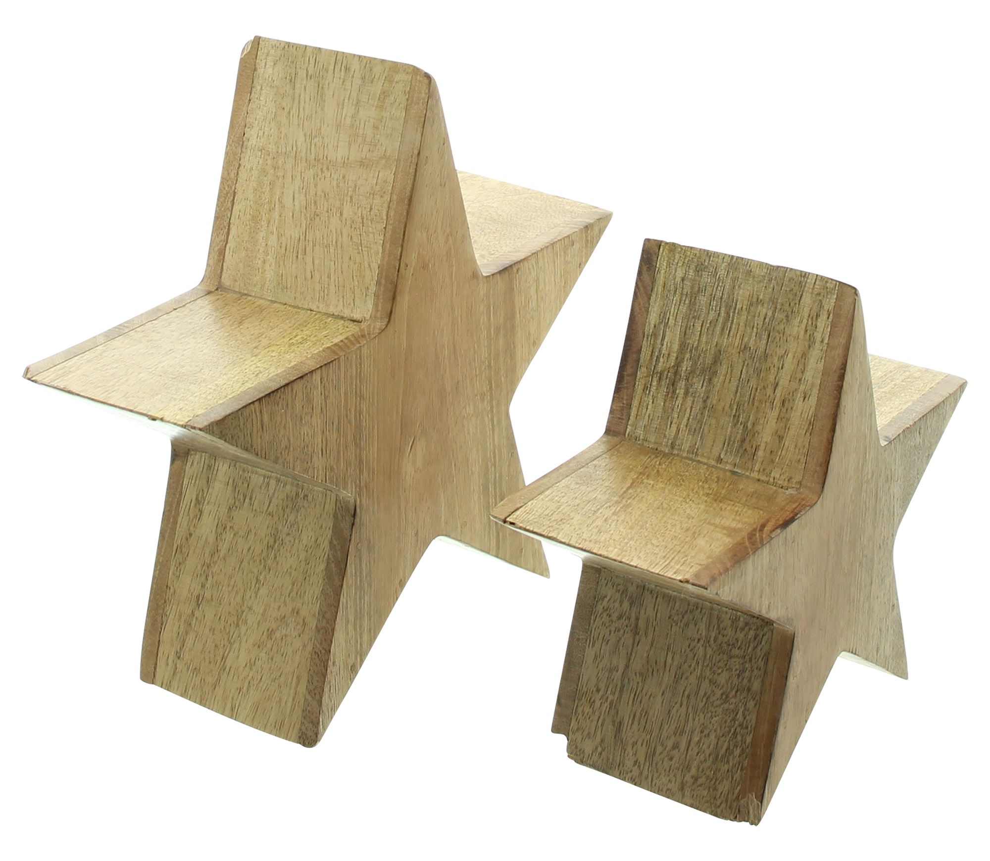 Acheter Lot de 2 étoiles "bois de manguier"  dans la boutique en ligne de Frank Flechtwaren pour Étoiles