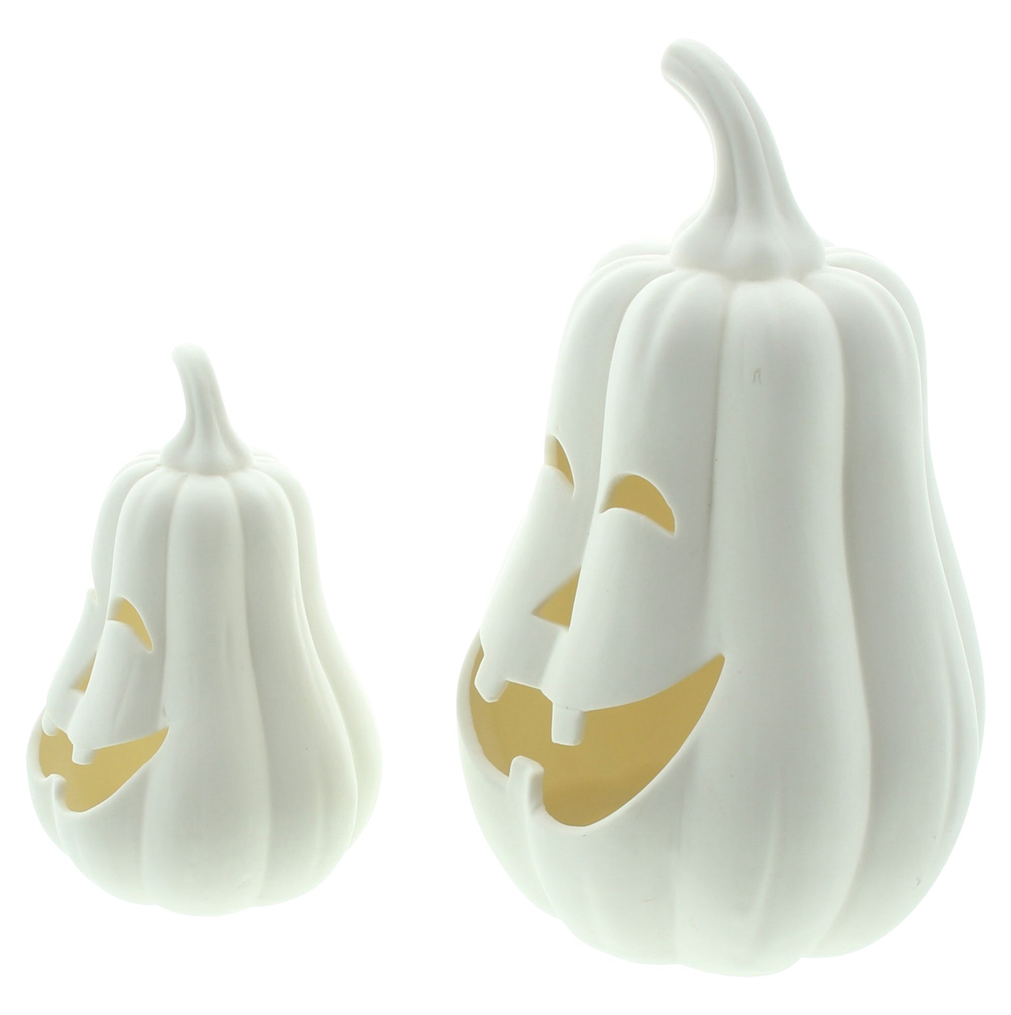 Acheter Lot de 2 citrouilles LED "White"  dans la boutique en ligne de Frank Flechtwaren pour Citrouilles