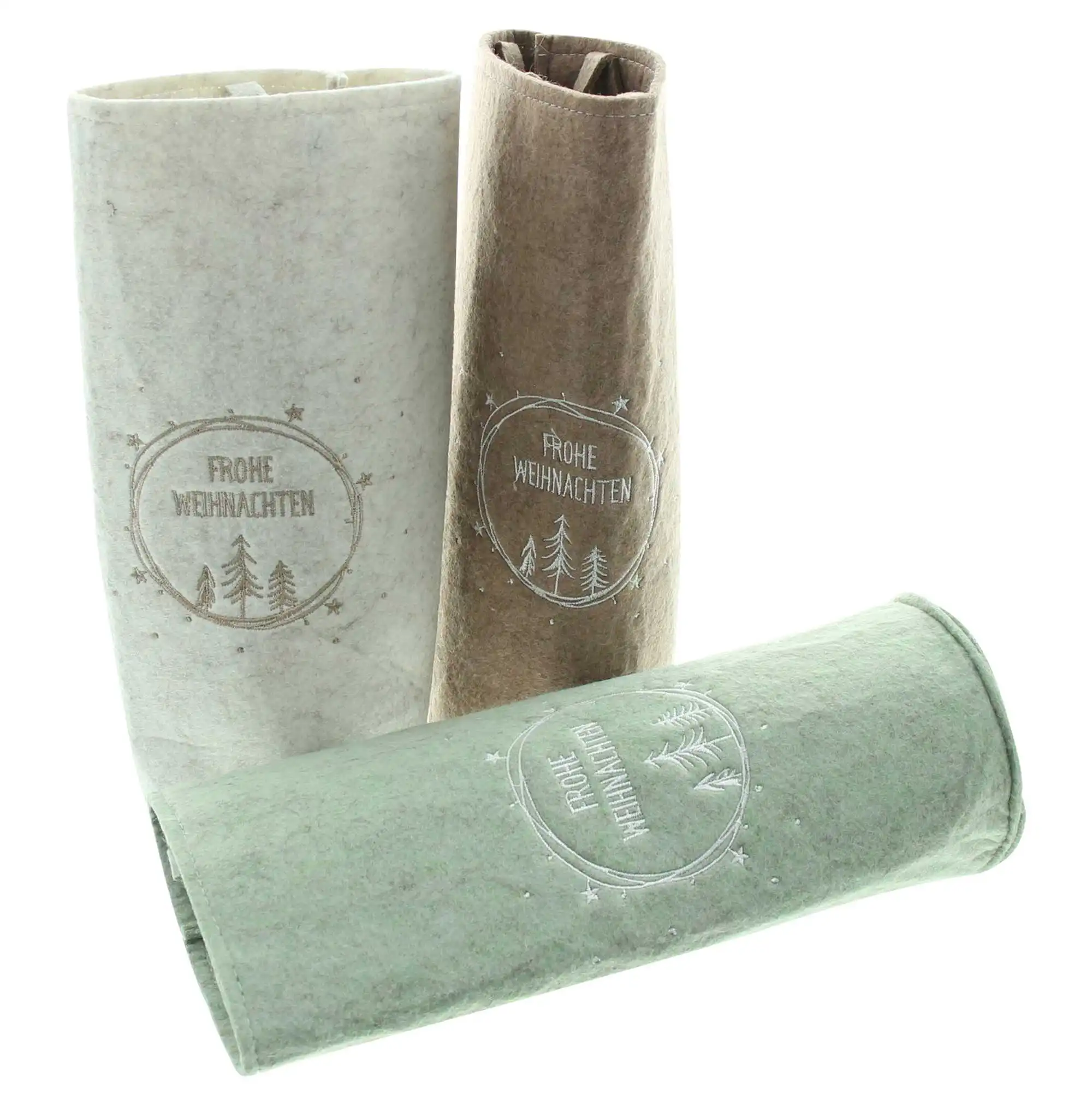 Acheter Lot de 3 sacs cadeaux "Frohe Weihnachten"  dans la boutique en ligne de Frank Flechtwaren pour Sacs et sachets cadeaux