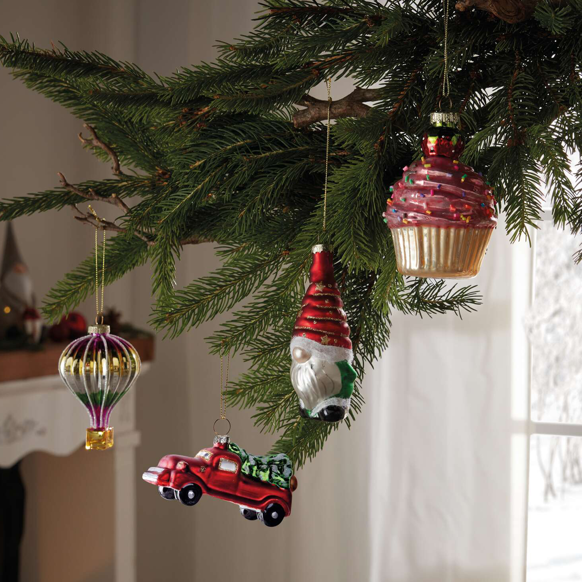 Décoration De Noël En Céramique Personnalisable - Ornement Sapin Avec Ficelle, Idéal Cadeau Ou Déco Festive - 1