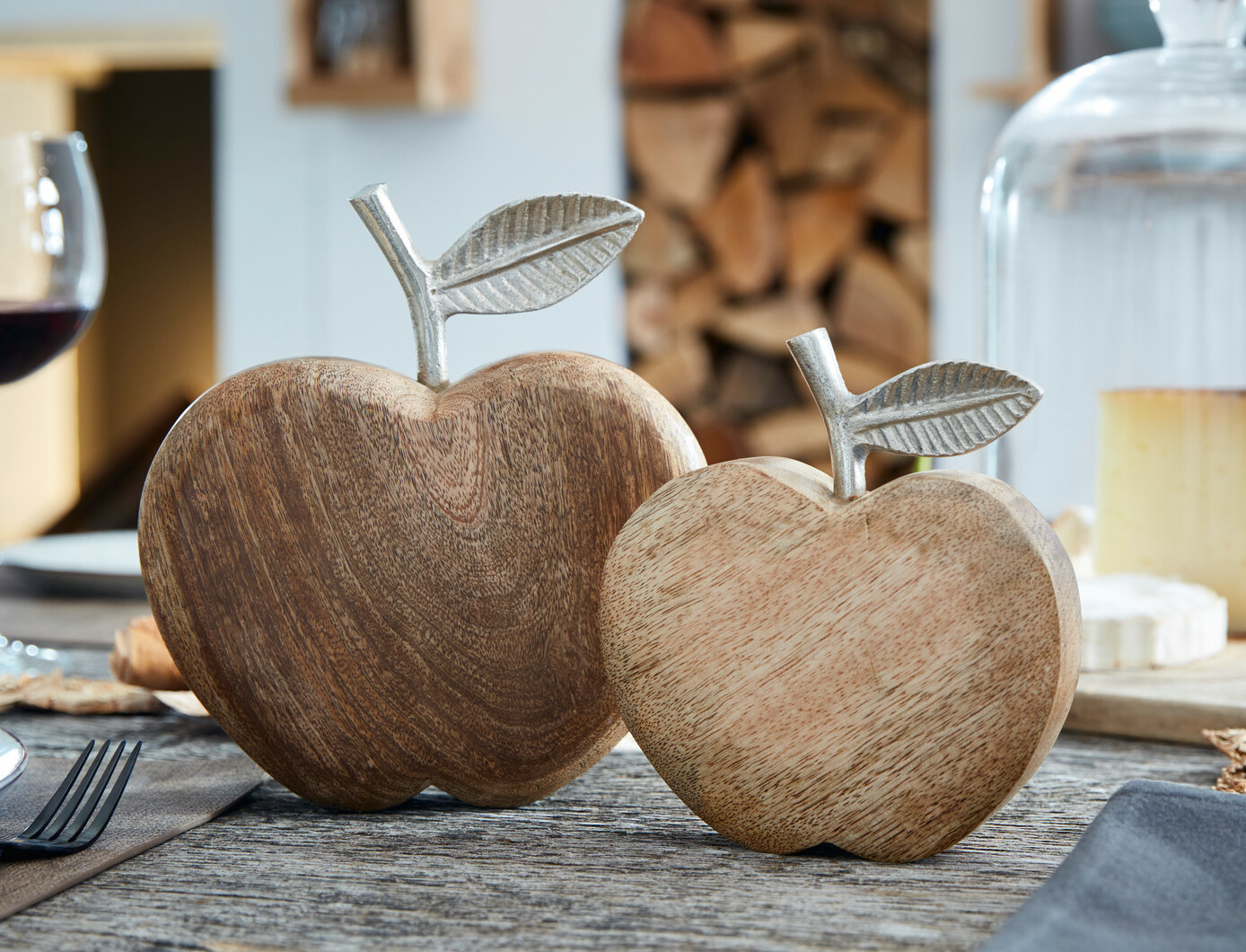 Acheter Lot de 2 pommes "bois de manguier"  dans la boutique en ligne de Frank Flechtwaren