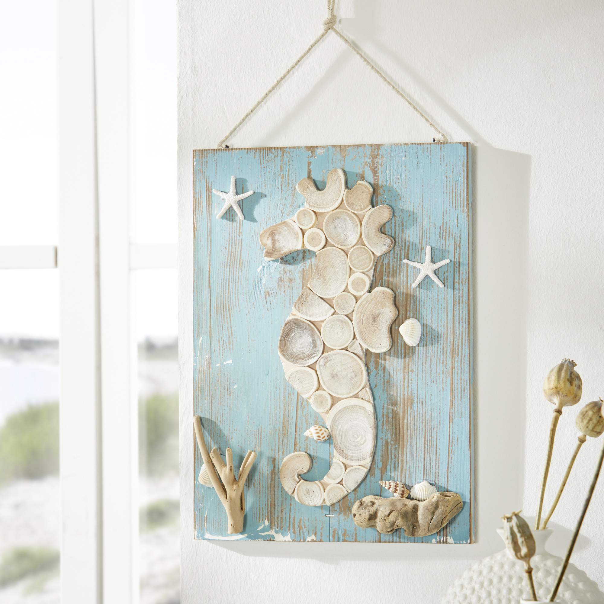 Acheter Tableau en bois "hippocampe"  dans la boutique en ligne de Frank Flechtwaren