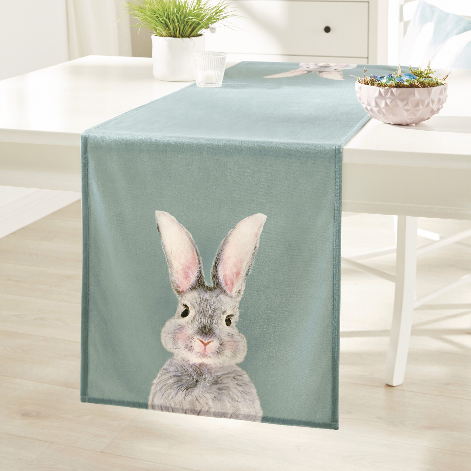 Acheter Chemin de table "petit lapin"  dans la boutique en ligne de Frank Flechtwaren pour Pâques