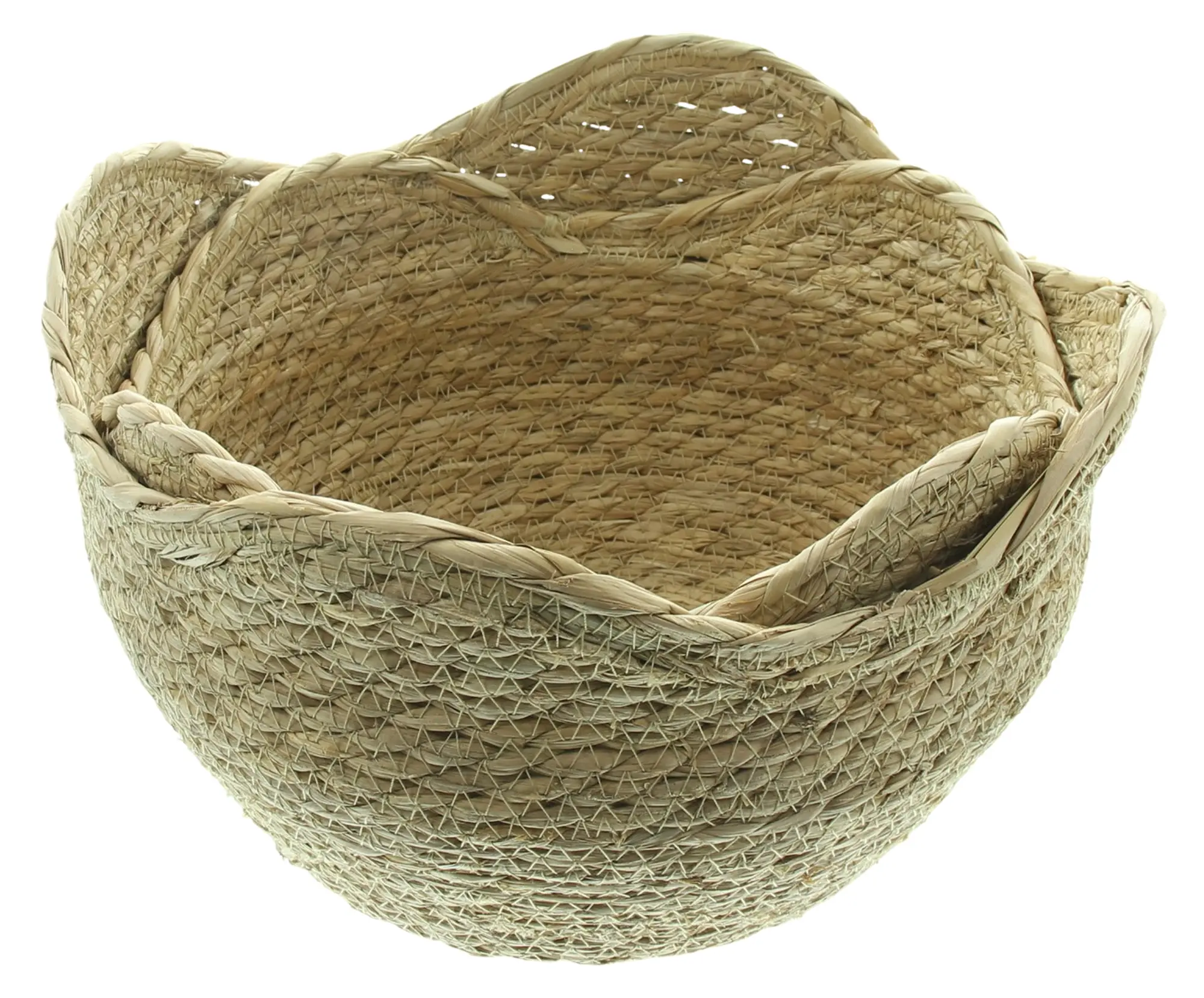Acheter Lot de 2 paniers universel "Waves"  dans la boutique en ligne de Frank Flechtwaren pour Nature et vert