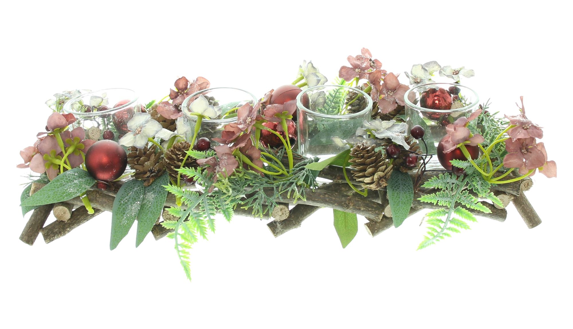 Acheter Photophore « Winter Blossom » dans la boutique en ligne de Frank Flechtwaren pour Couronnes et bouquets