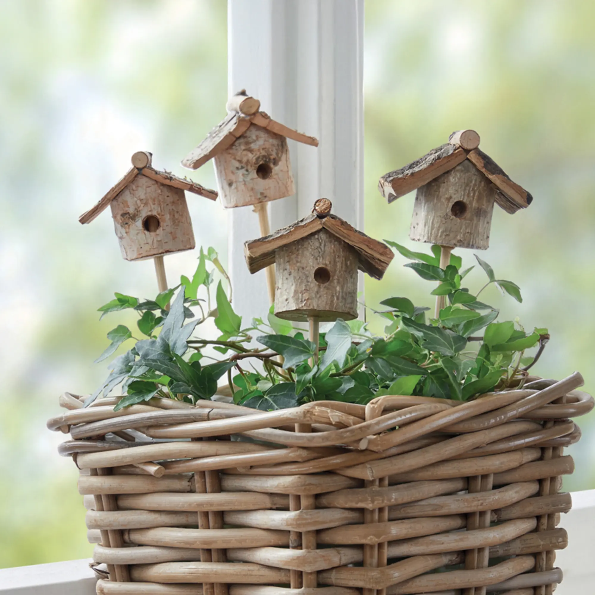 Acheter Lot de 4 piques "maisonnette"  dans la boutique en ligne de Frank Flechtwaren