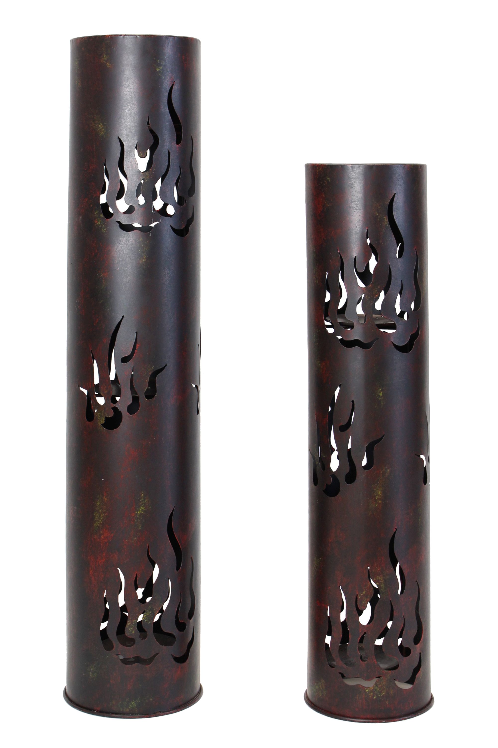 Acheter Lot de 2 colonnes luminion "flammes"  dans la boutique en ligne de Frank Flechtwaren pour Pâques
