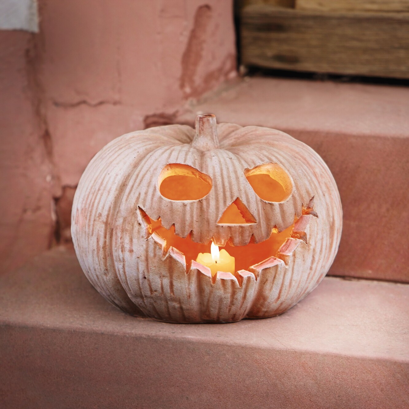 Acheter Photophore citrouille "Halloween", GM  dans la boutique en ligne de Frank Flechtwaren
