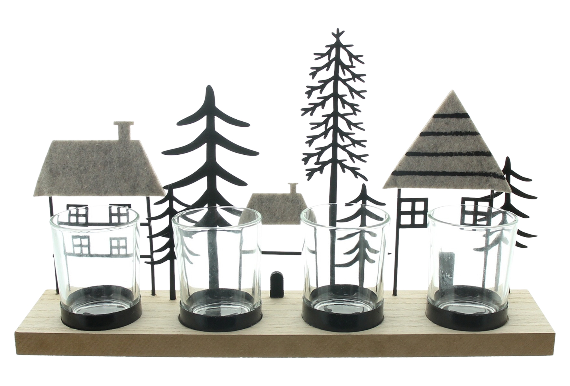 Acheter Board lumignon "sapin &amp; maison"  dans la boutique en ligne de Frank Flechtwaren pour Photophore