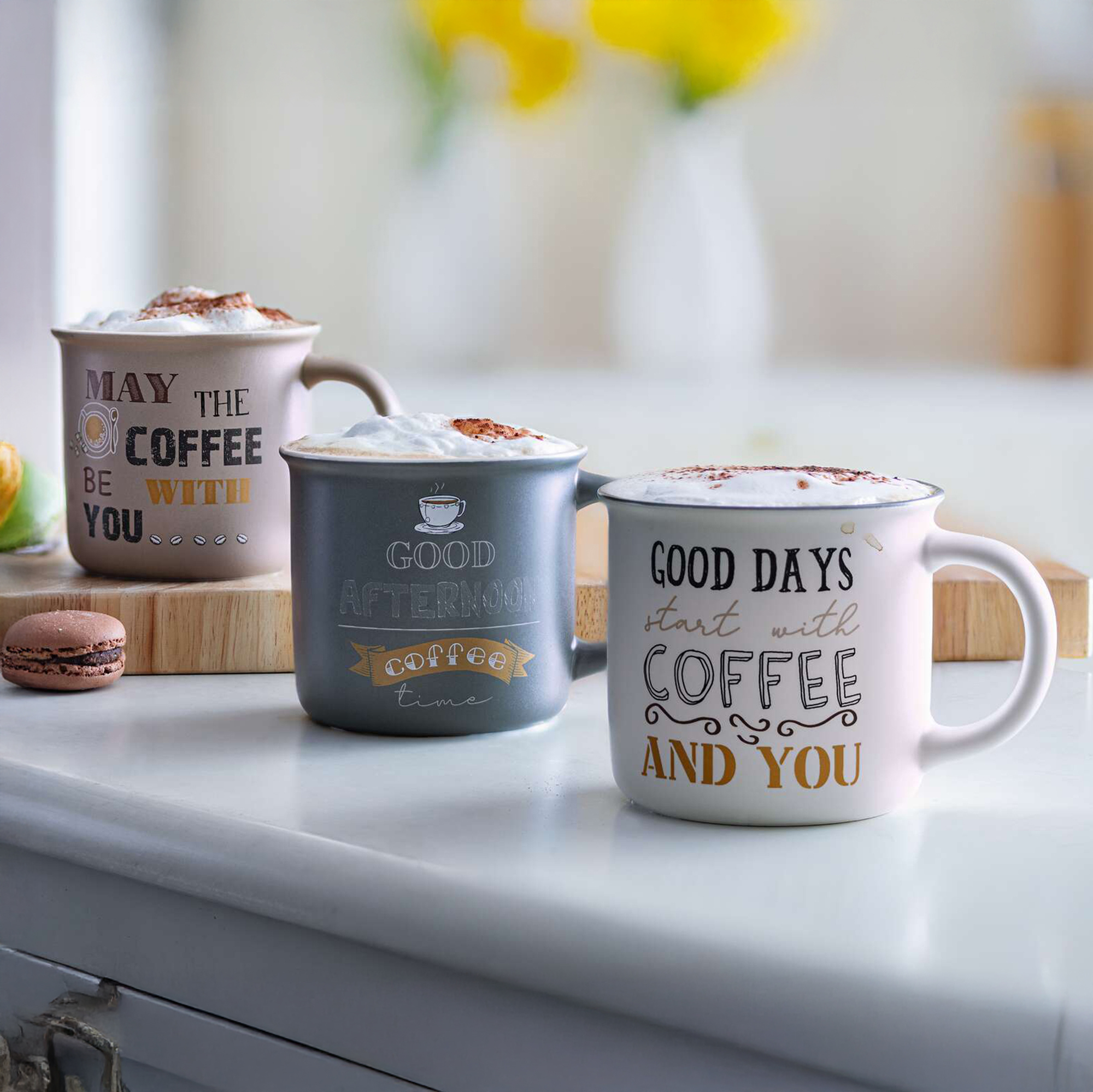 Acheter Lot de 3 tasses "Coffee"  dans la boutique en ligne de Frank Flechtwaren