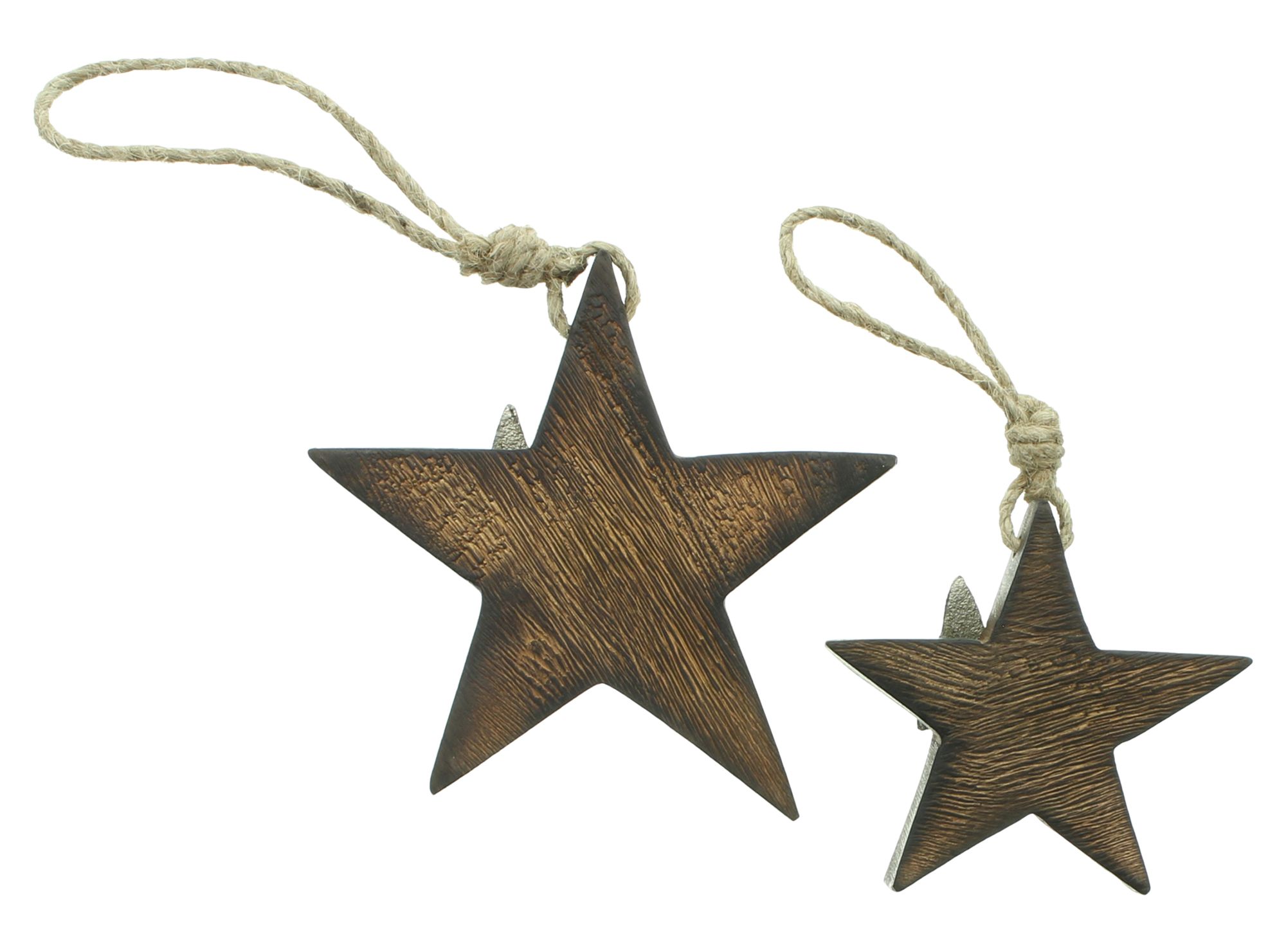 Acheter Lot de 3 suspensions "étoile argentée"  dans la boutique en ligne de Frank Flechtwaren pour Décorations pour sapins de Noël