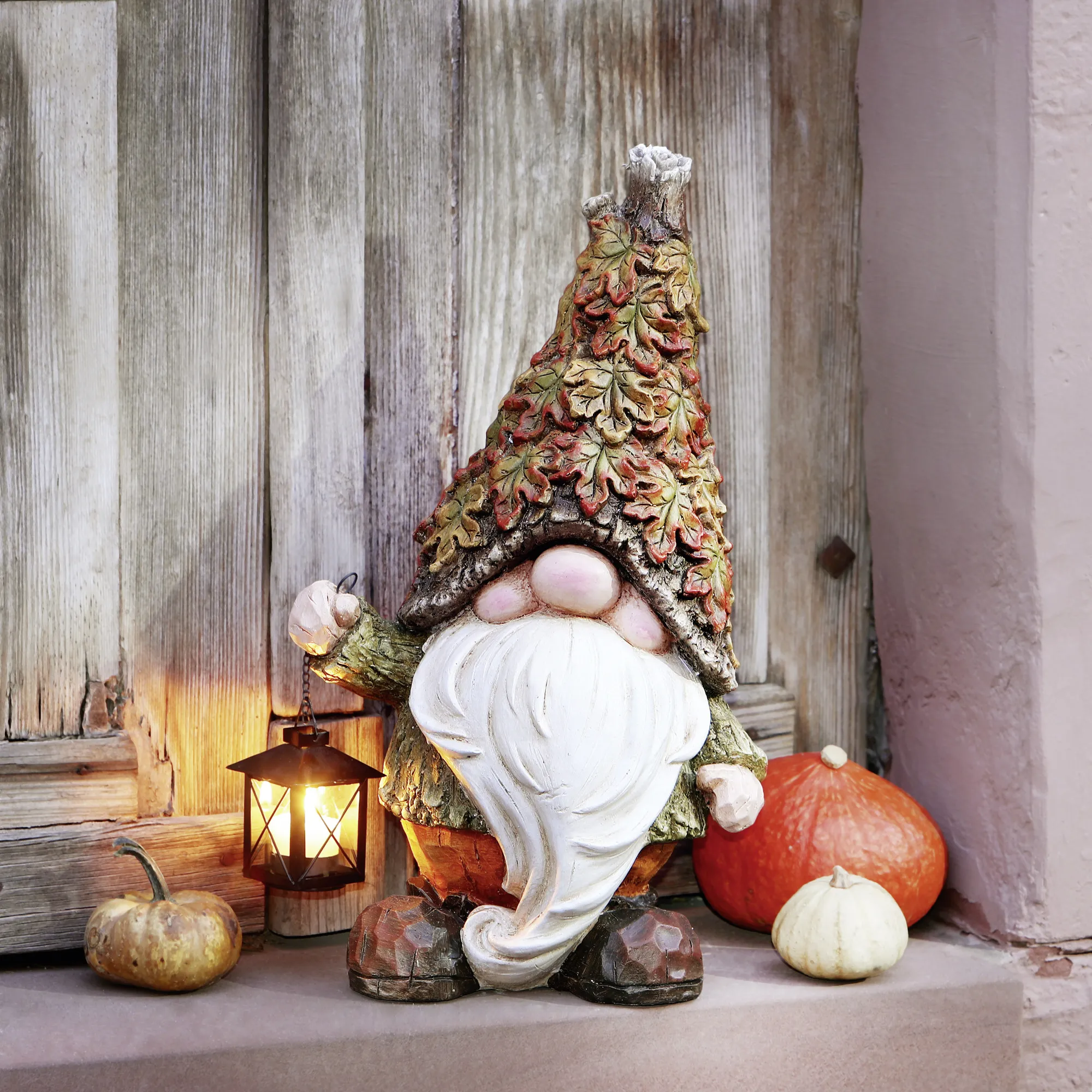 Acheter Lutin avec lanterne "automne"  dans la boutique en ligne de Frank Flechtwaren pour Figurines